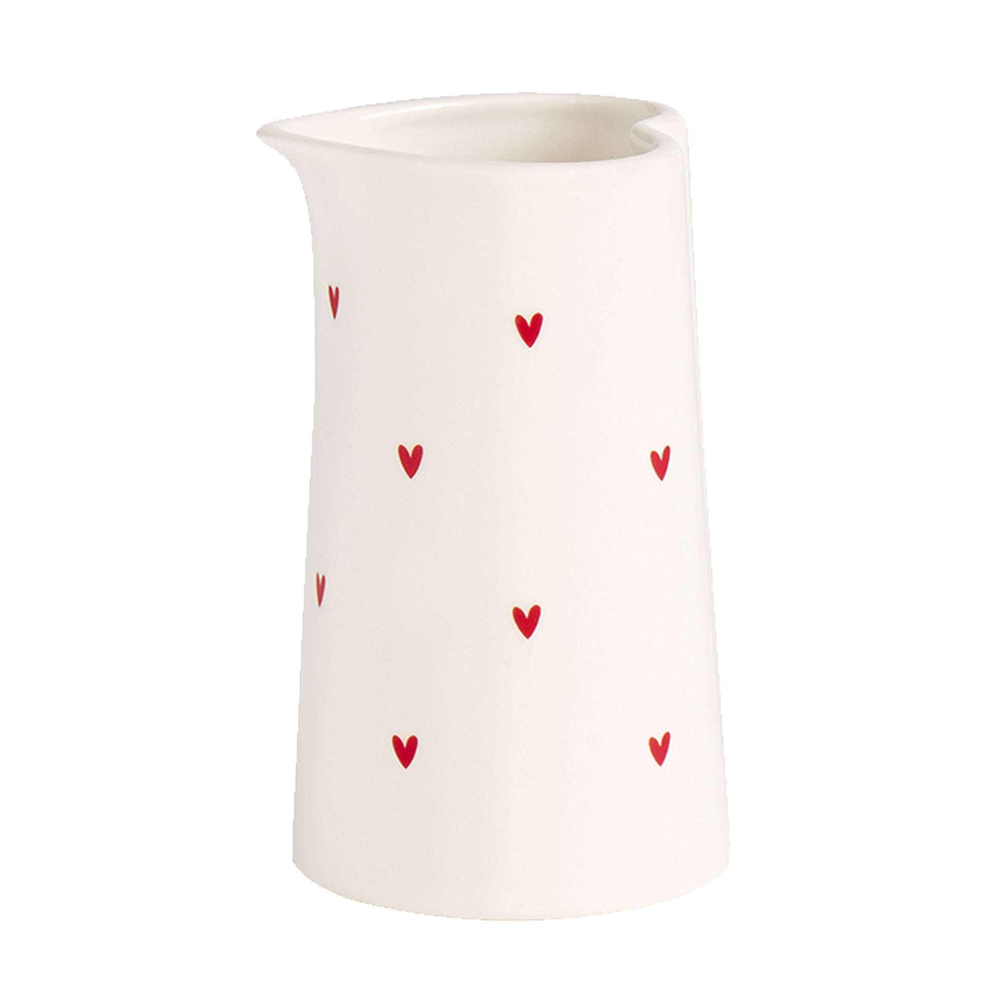 RED HEARTS UPHOLSTERY MILK JUG