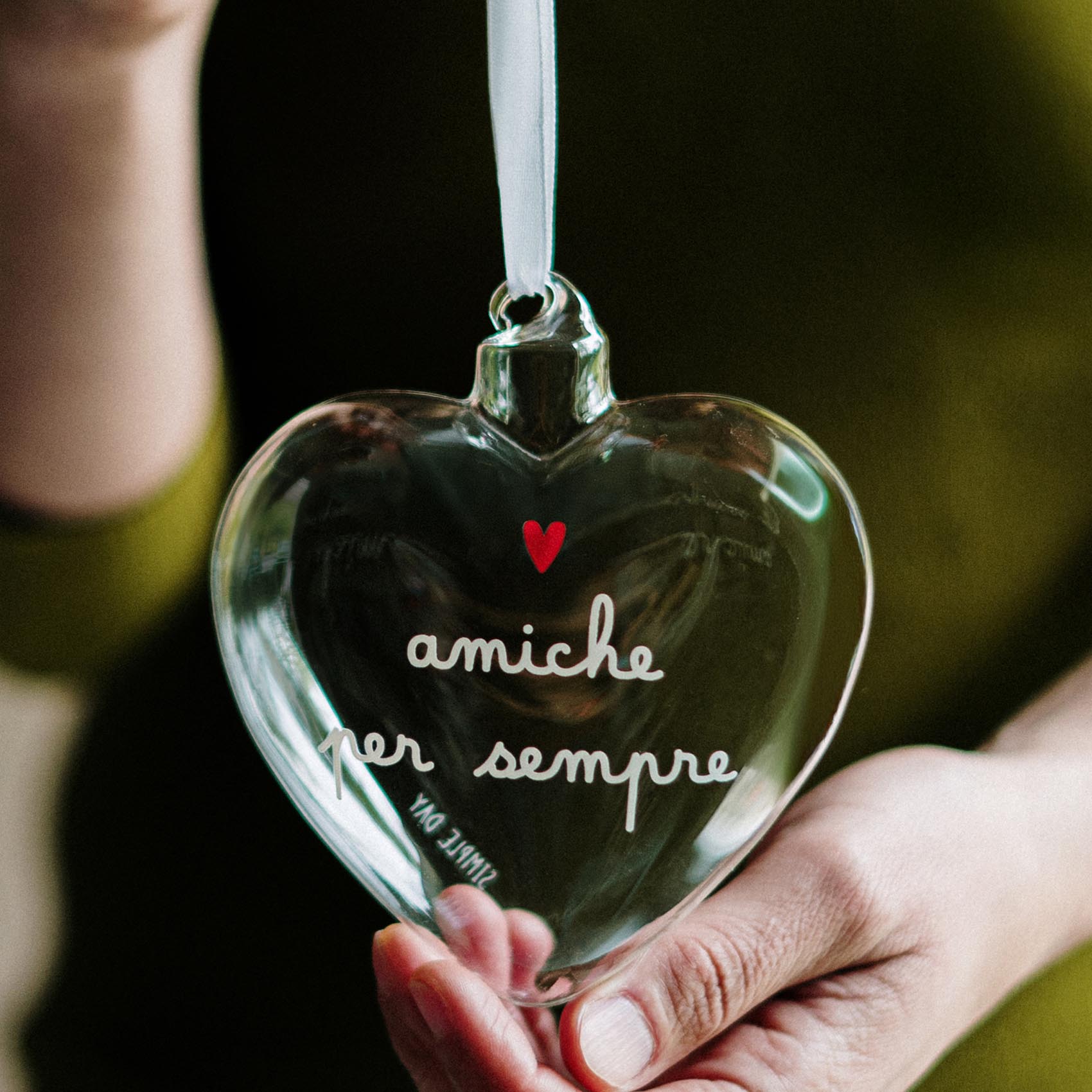 Pallina cuore Amiche per sempre - 11 cm