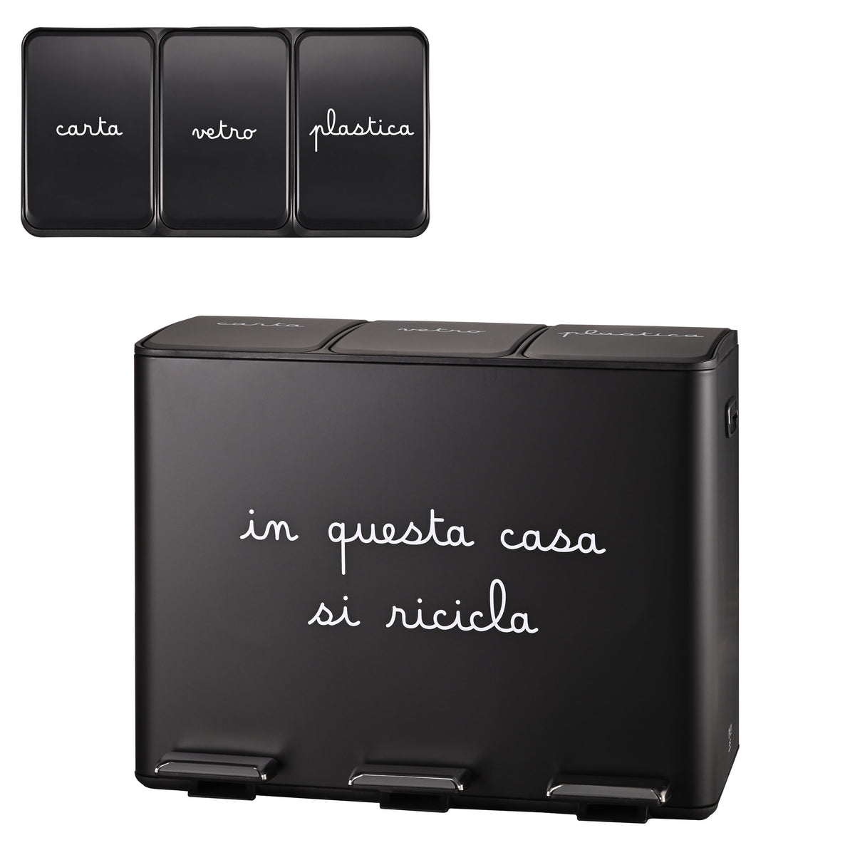 XD Design XDP795007 - Pattumiere per i rifiuti riciclabili, multicolore, plastica, 34481