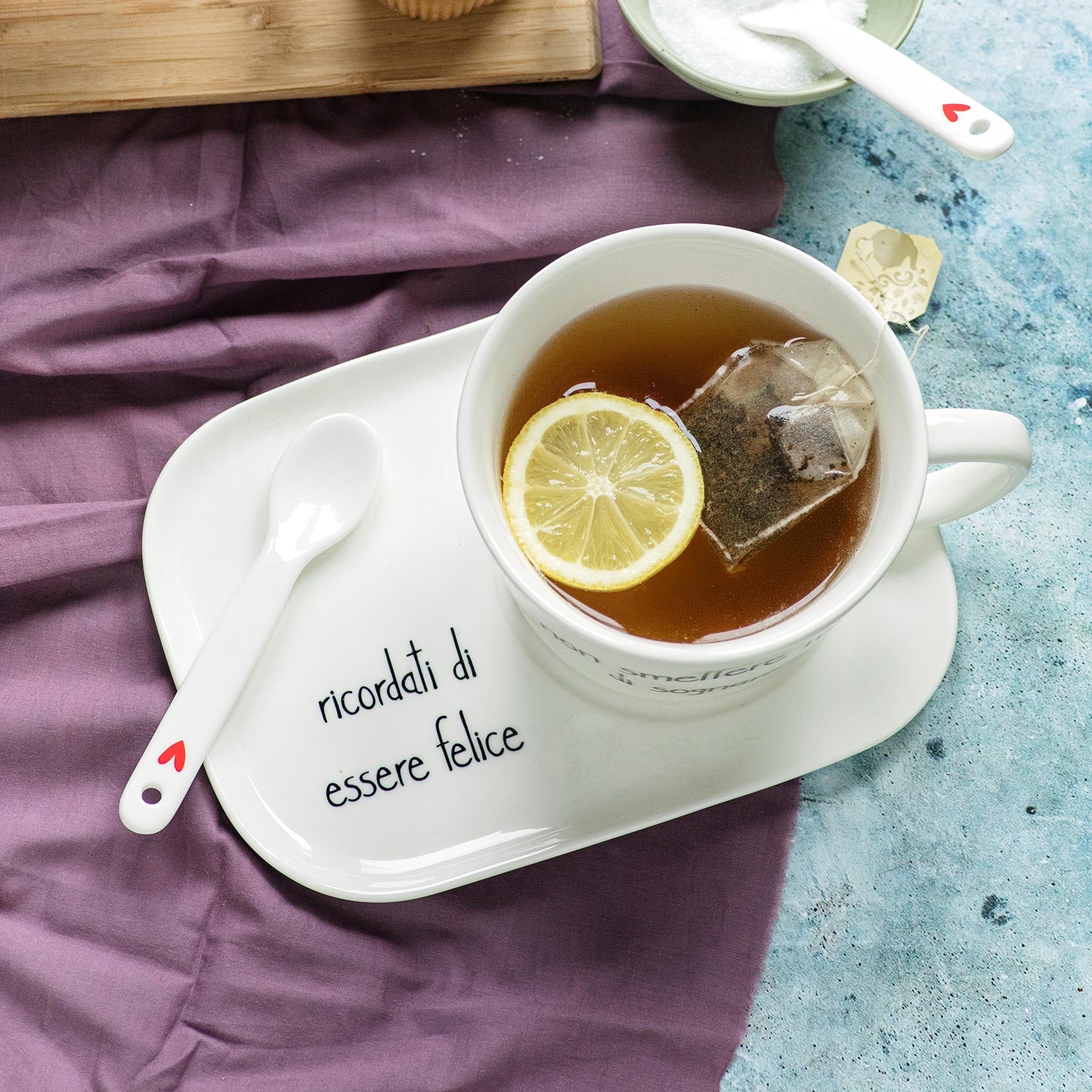 PLATE FOR TZ. COLAZ. REMEMBER TO BE HAPPY