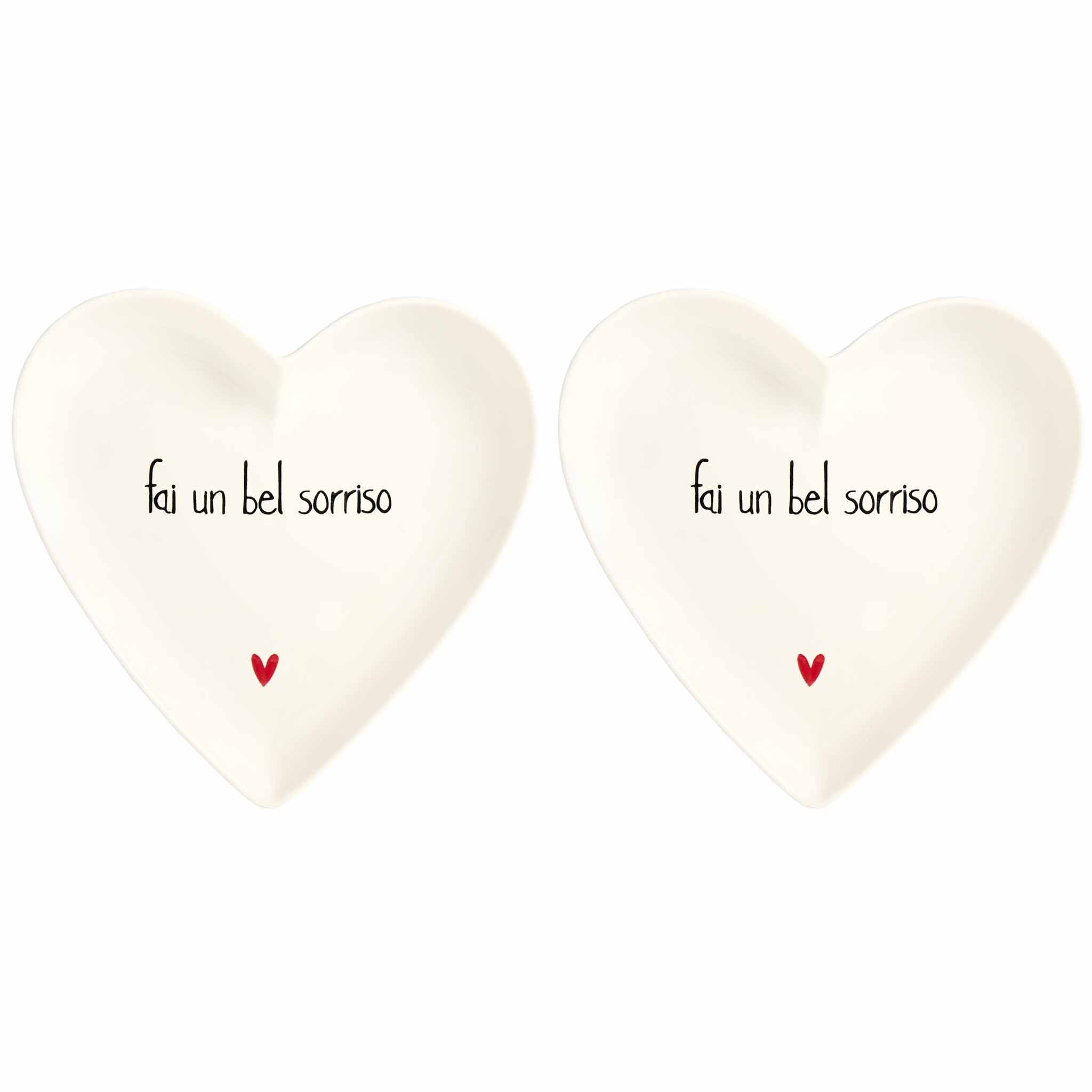 Set 2 Piatti cuore Ogni giorno è speciale - 18 cm
