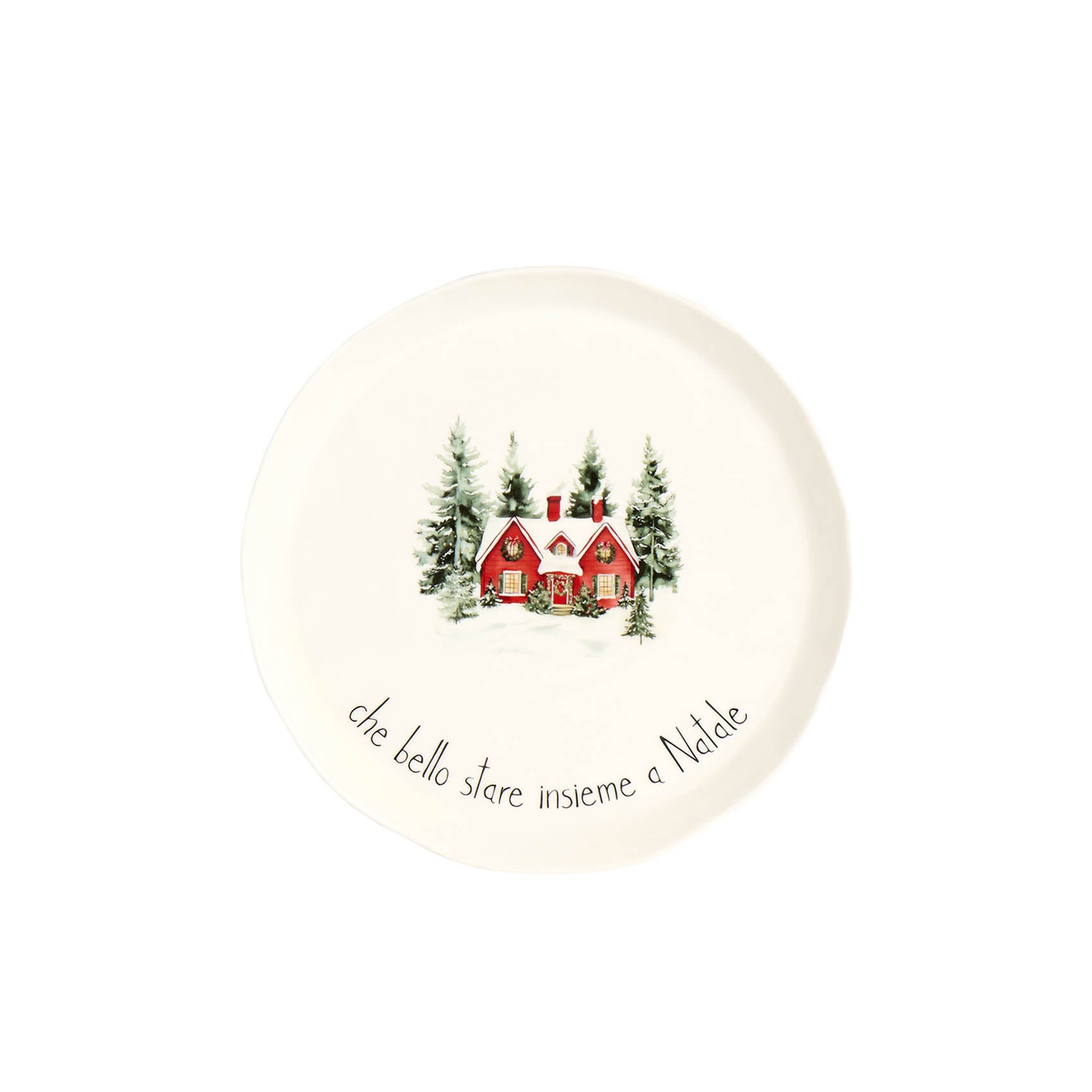 Set 2 Piatti da dessert Natale in famiglia