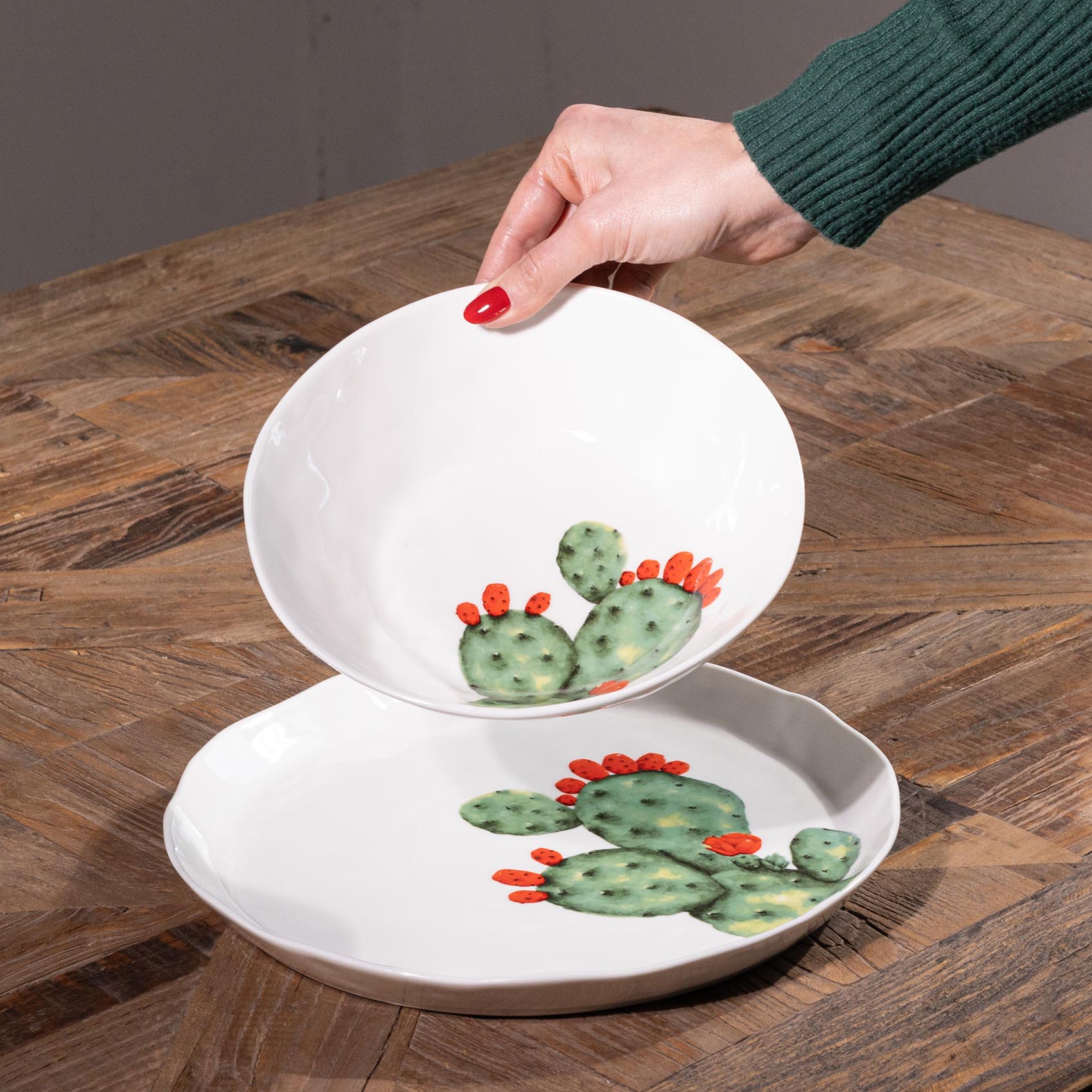 Set 2 Piatti fondi Fico d'India