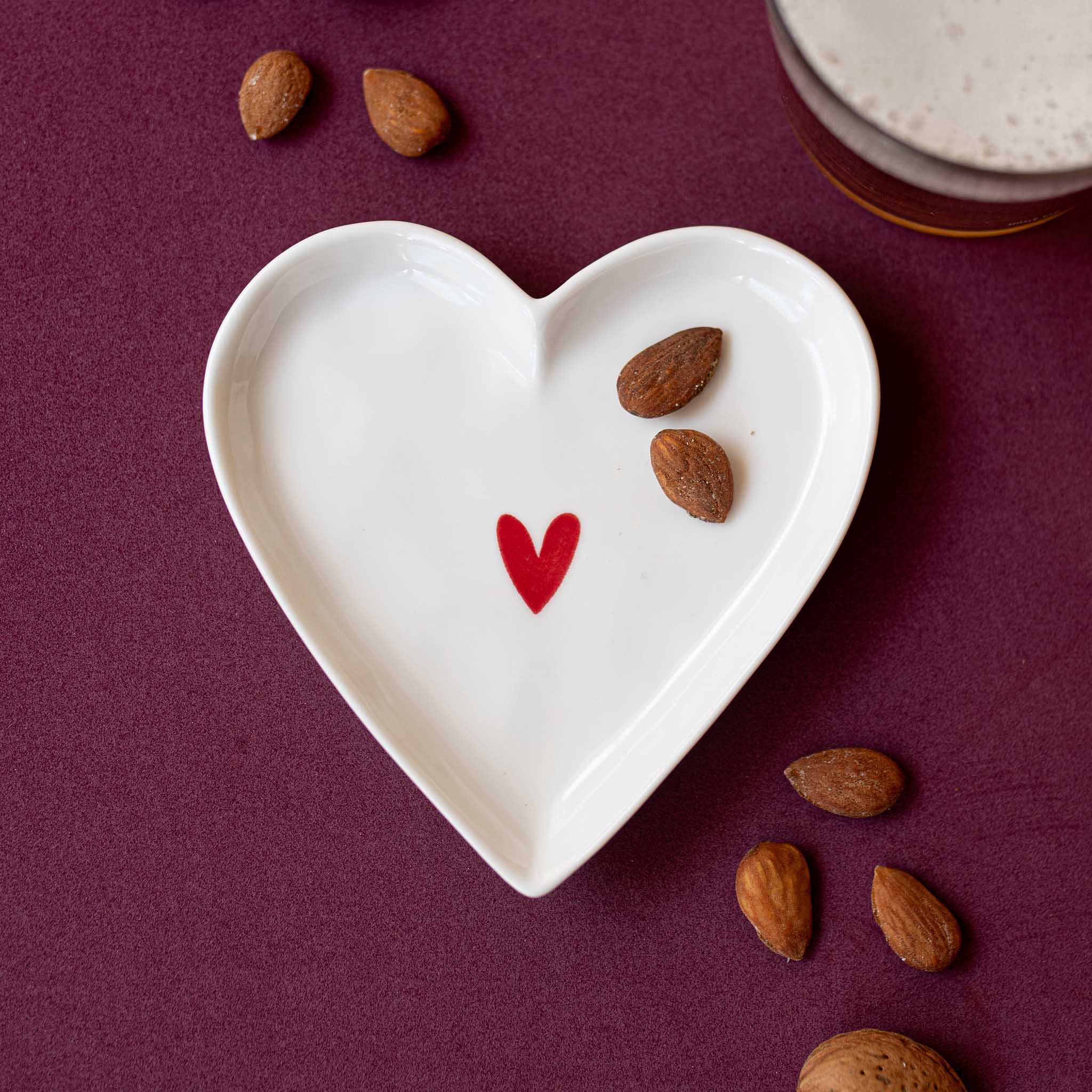 Set 2 Piatti cuore Cuore rosso - 12 cm