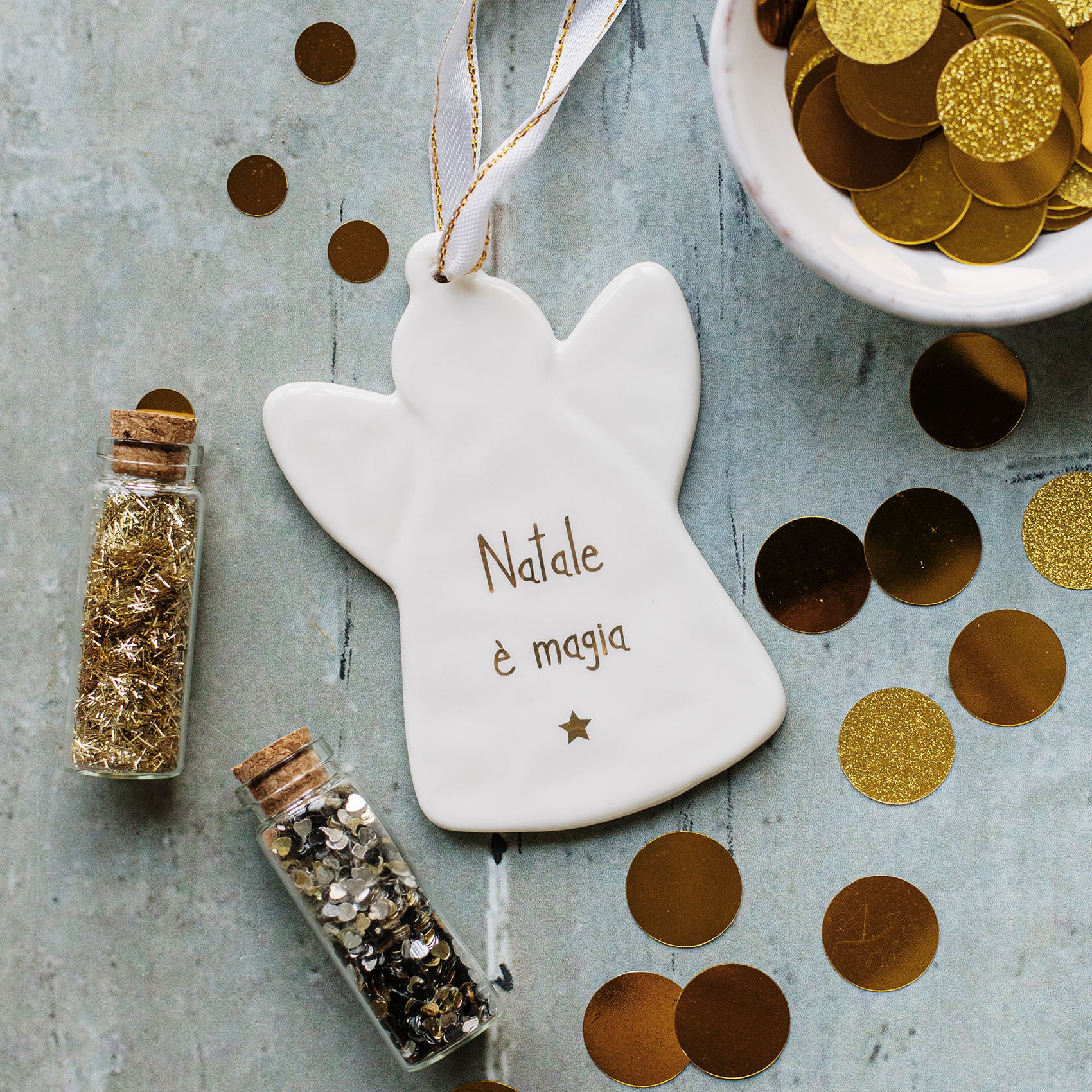 ENGEL, APP. 9 x 7 x 0,5 cm – WEIHNACHTEN IST MAGIE