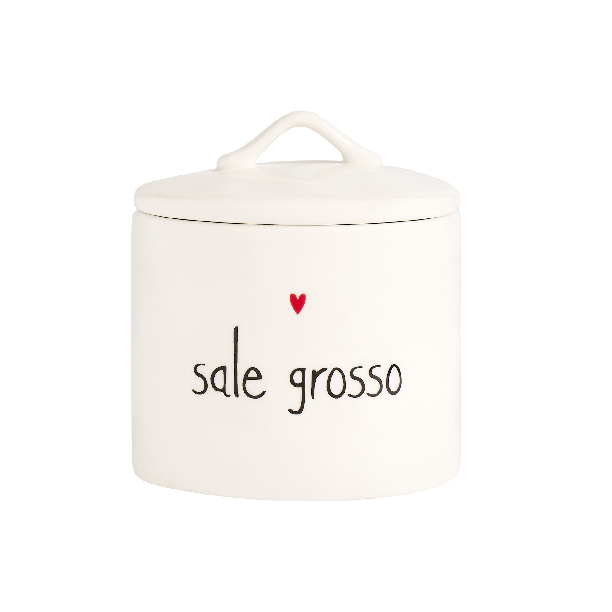 Barattolo in gres Sale grosso cuore