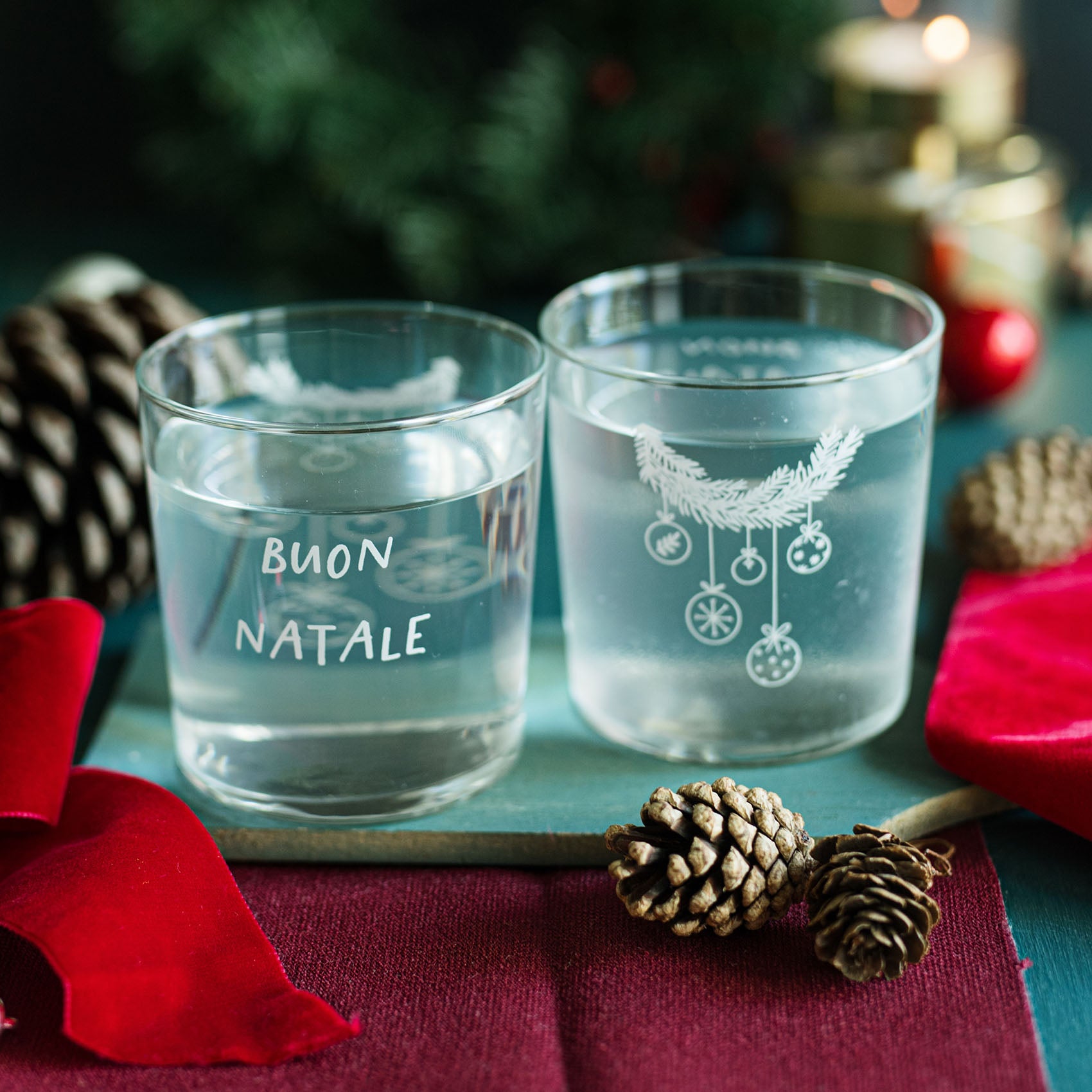 JUEGO DE 6 VASOS DE 35 CL «FELIZ NAVIDAD»