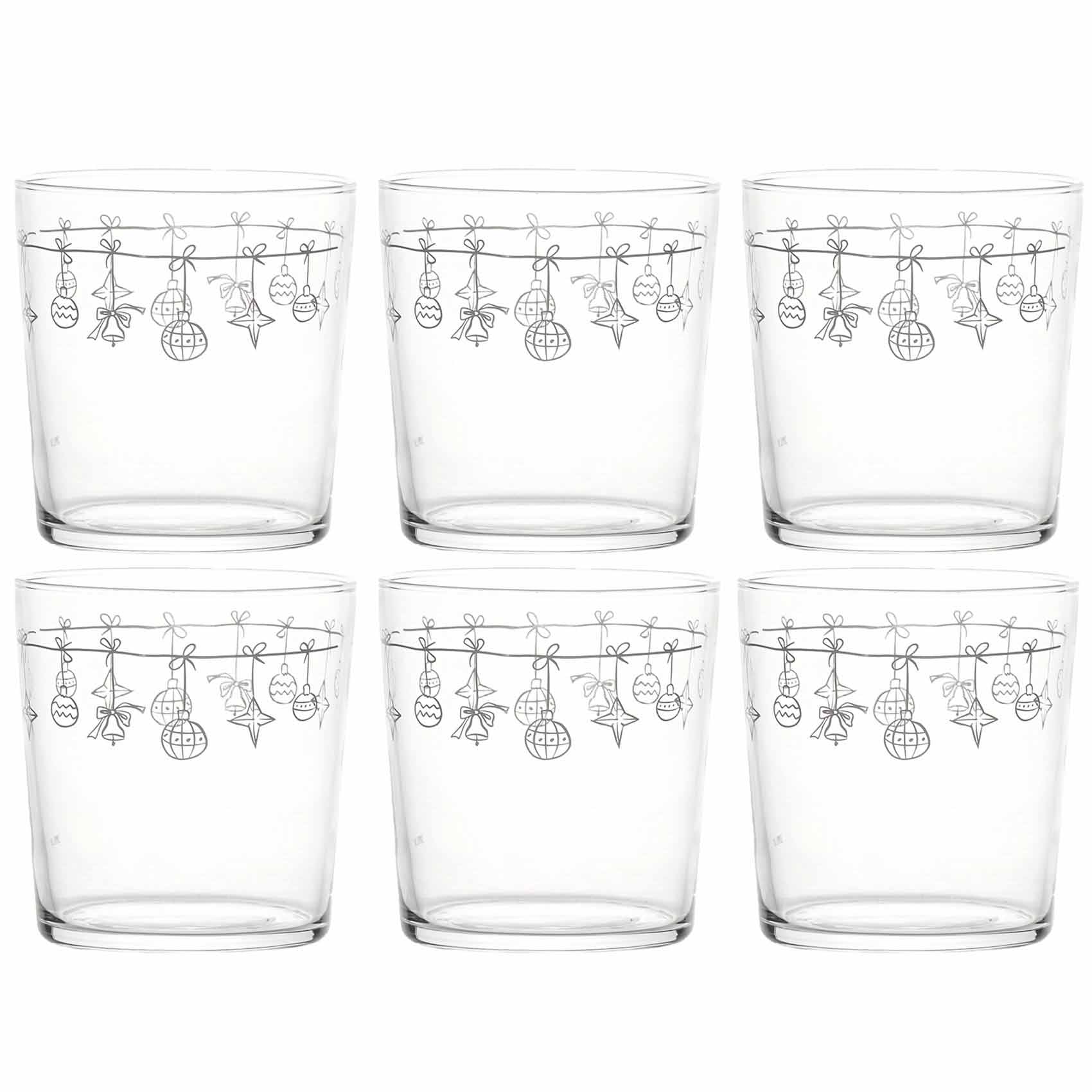 Set 6 bicchieri Palline