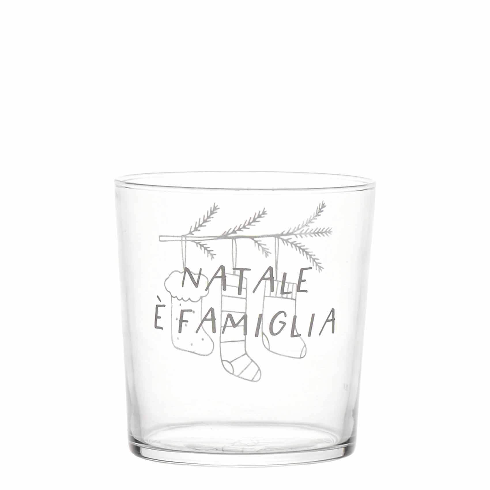 JUEGO DE 6 VASOS DE 35 CL: «LA NAVIDAD ES FAMILIA»
