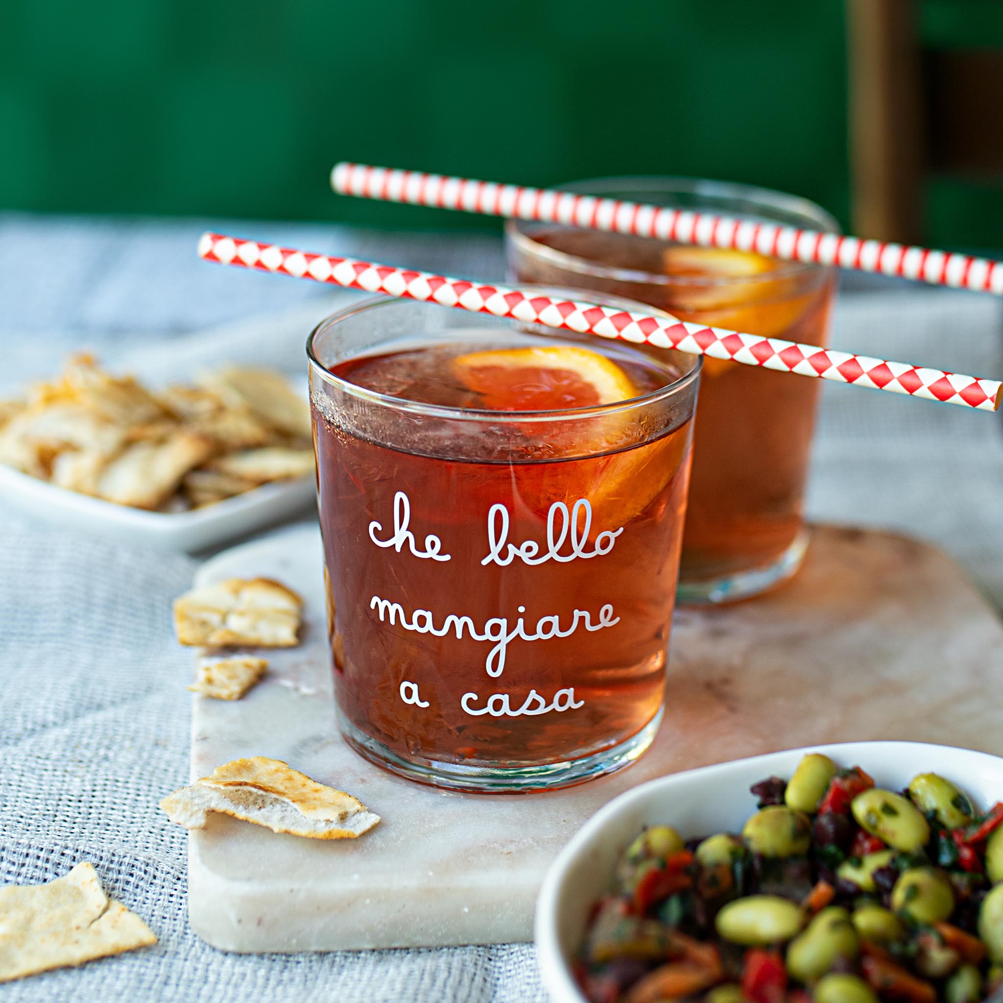 Set 6 Bicchieri acqua Che bello mangiare a casa