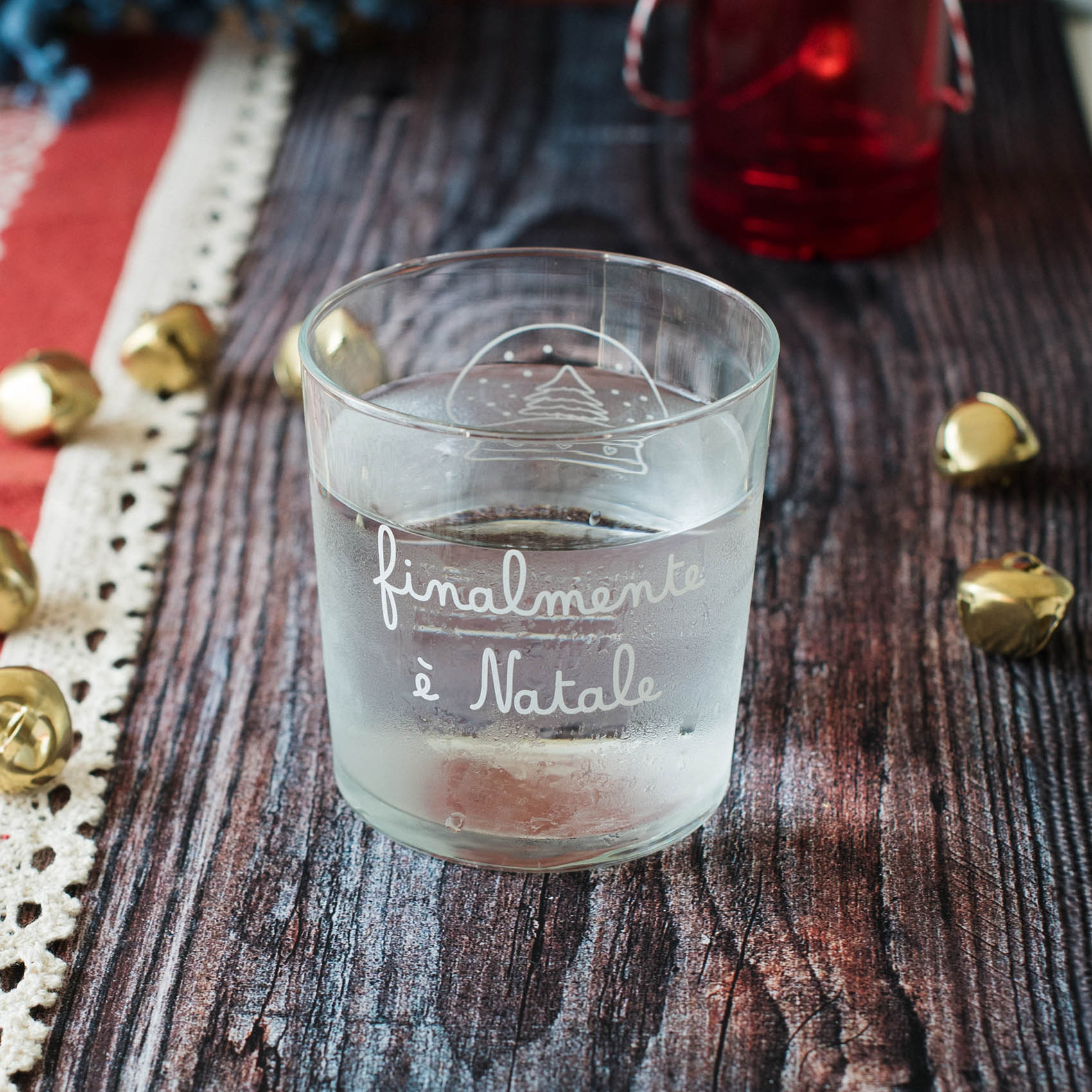 Set 6 Bicchieri acqua Finalmente è Natale