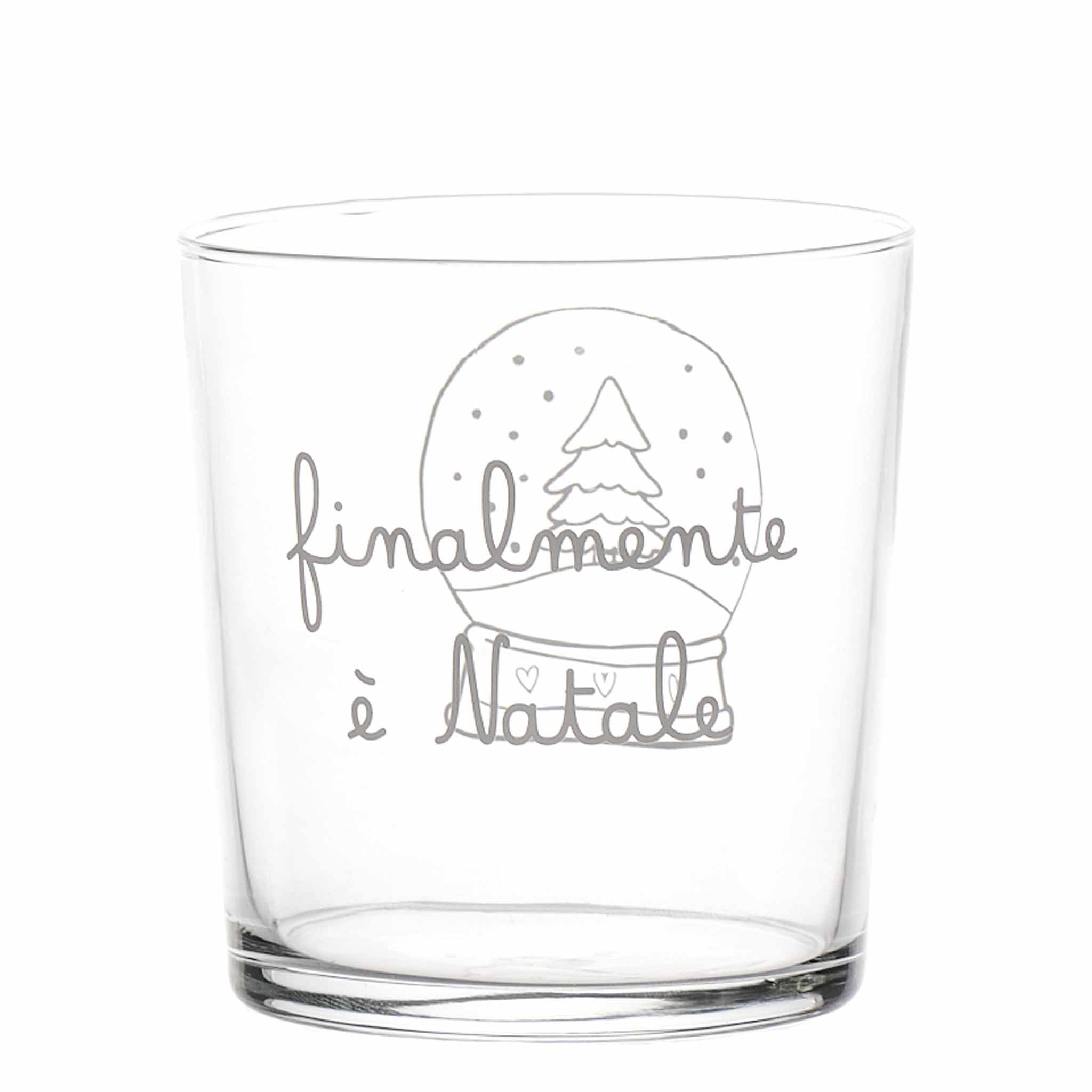 Set 6 Bicchieri acqua Finalmente è Natale