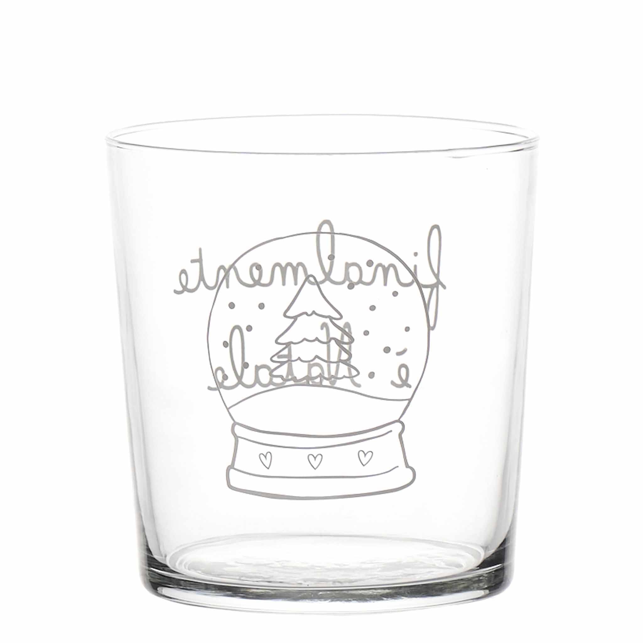 Set 6 Bicchieri acqua Finalmente è Natale