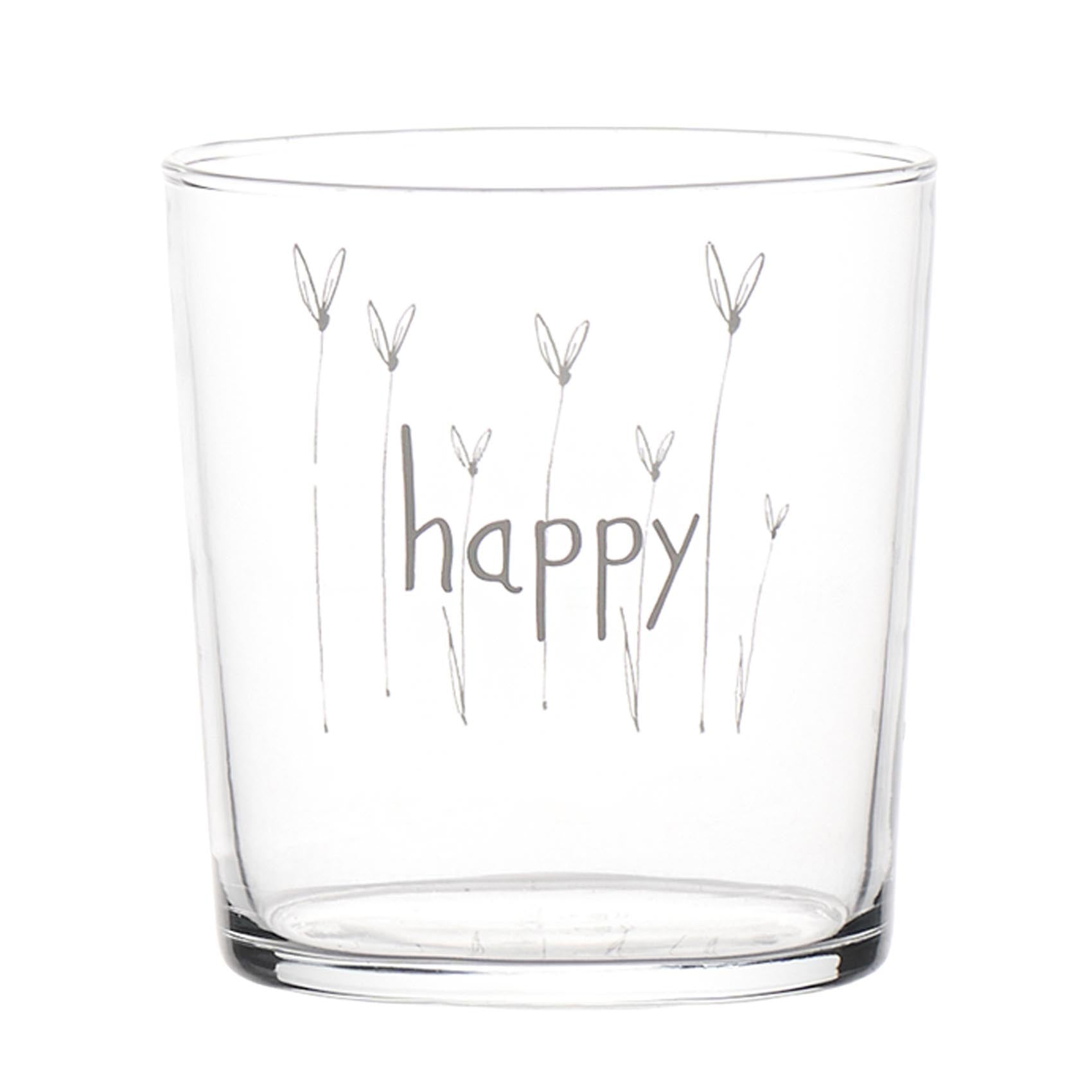 Set 6 bicchieri Happy cuore