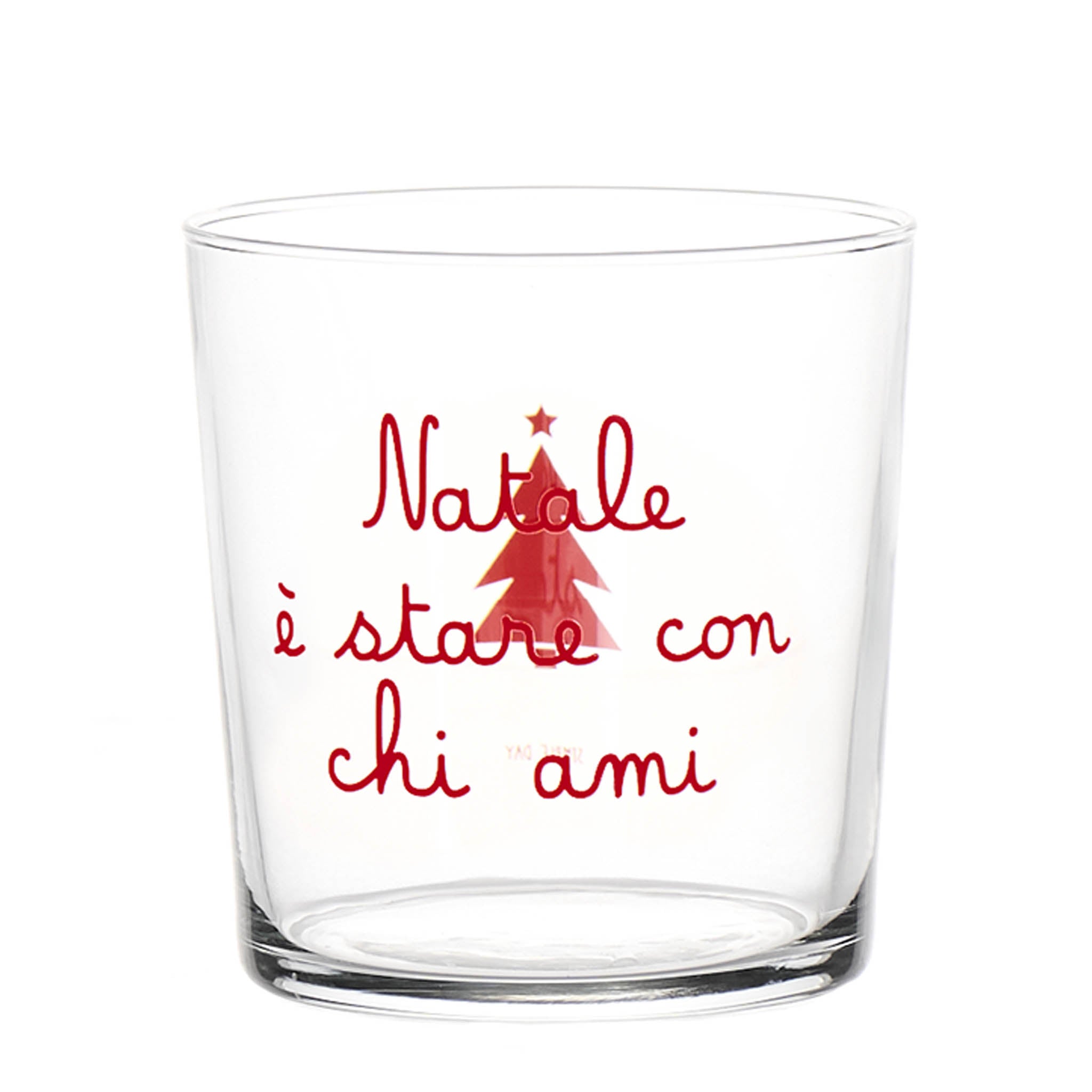 Set 6 Bicchieri acqua Natale è stare con chi ami