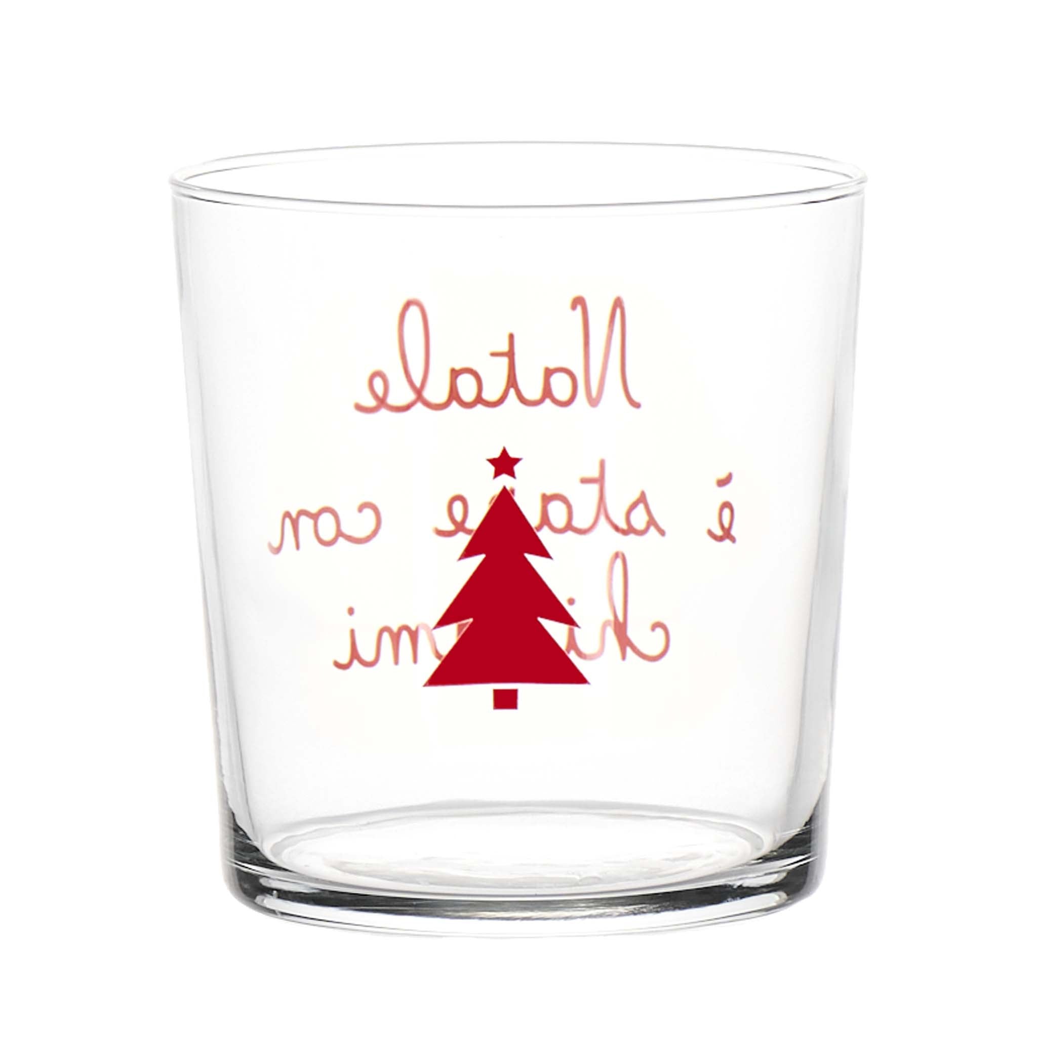 Set 6 Bicchieri acqua Natale è stare con chi ami