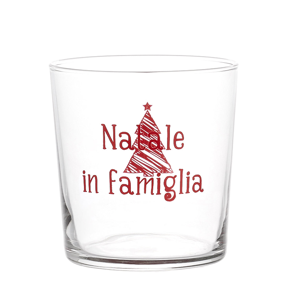 Set 6 glass 35cl christmas in red family