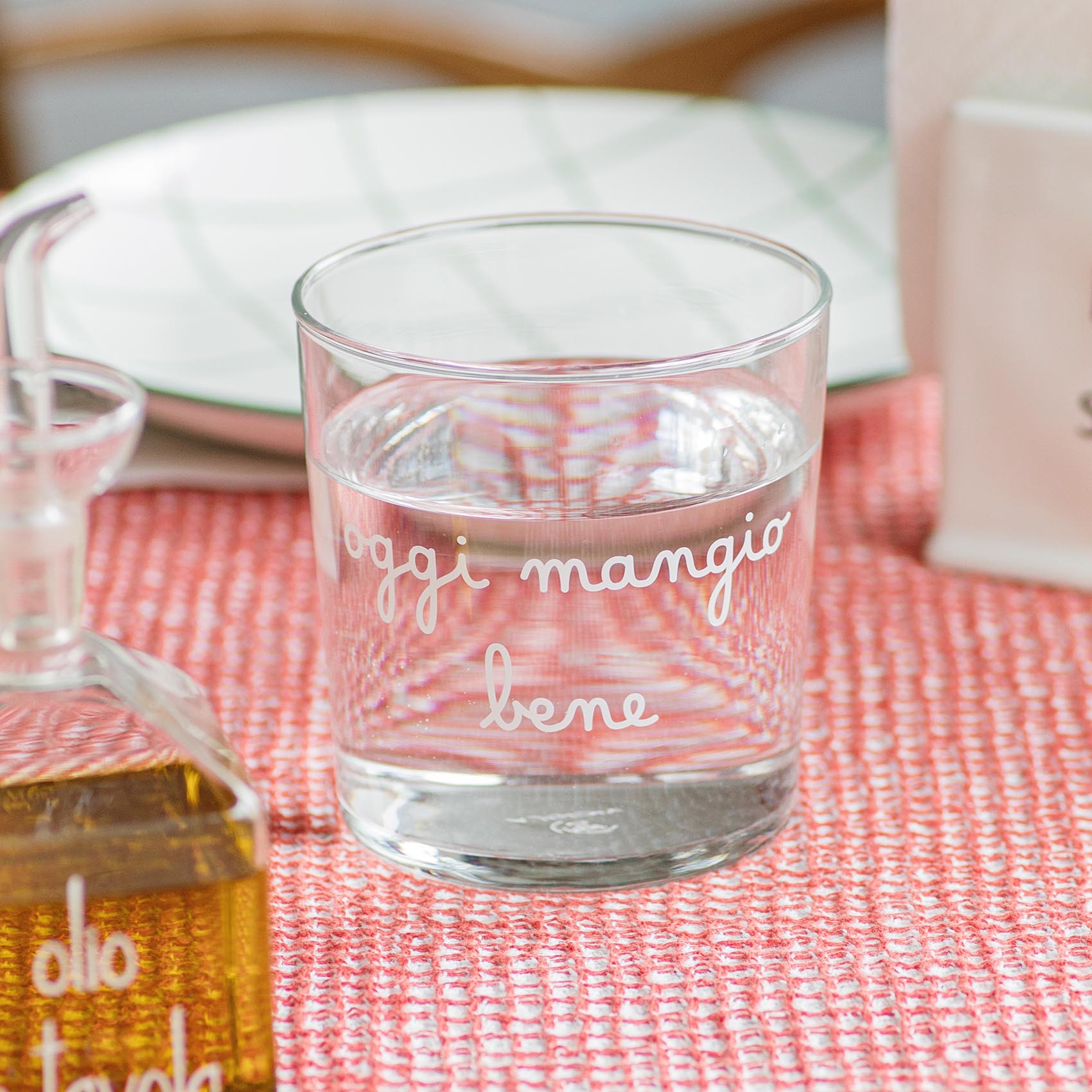 Set 6 bicchieri Oggi mangio bene