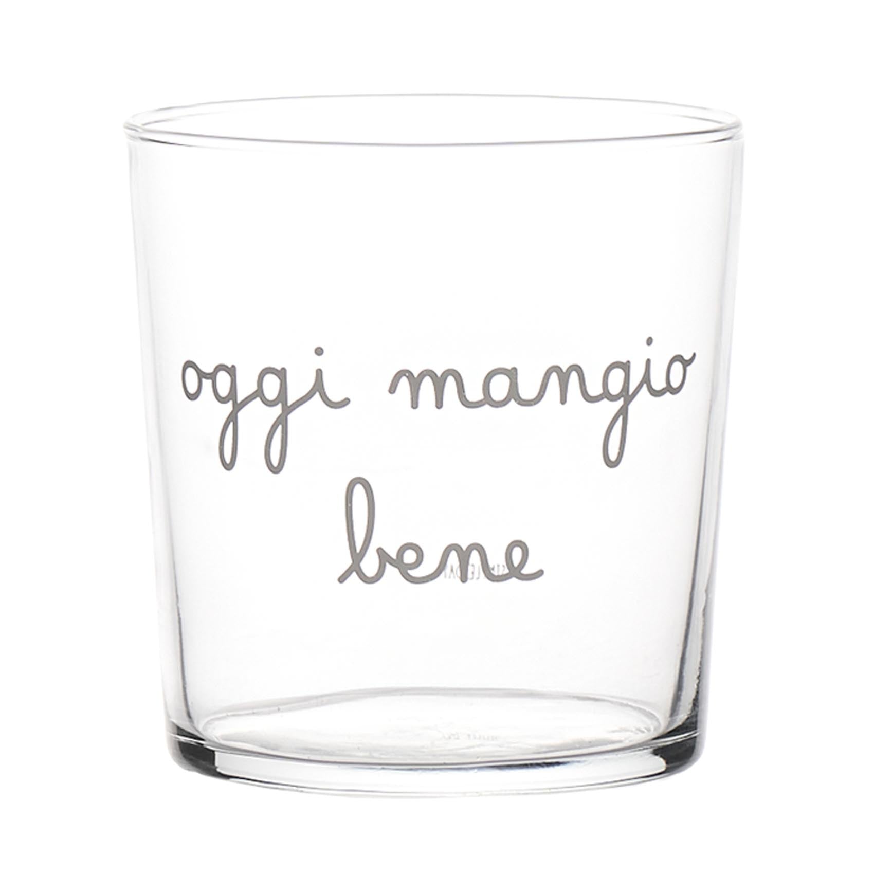 Set 6 bicchieri Oggi mangio bene