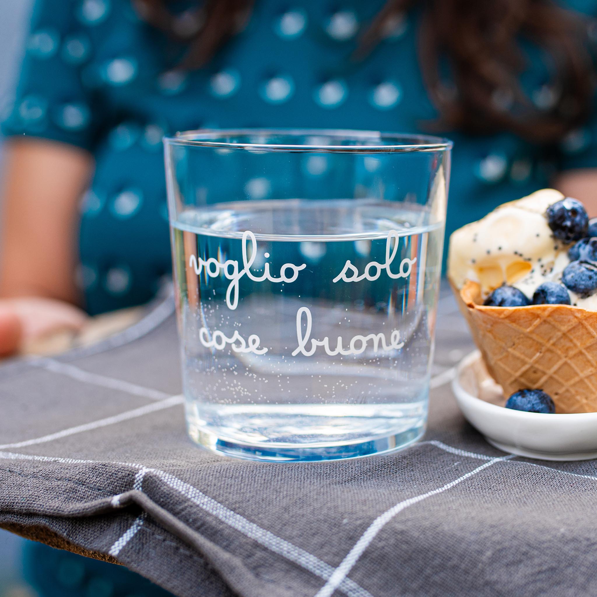 Set 6 Bicchieri acqua Voglio solo cose buone