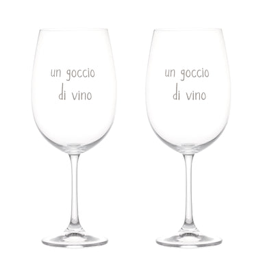 SIMPLE DAY Set 2 calici vino Vino buono - 64 cl - Santincasa  Tutto ciò  che ti serve per abbellire casa a prezzi imbattibili