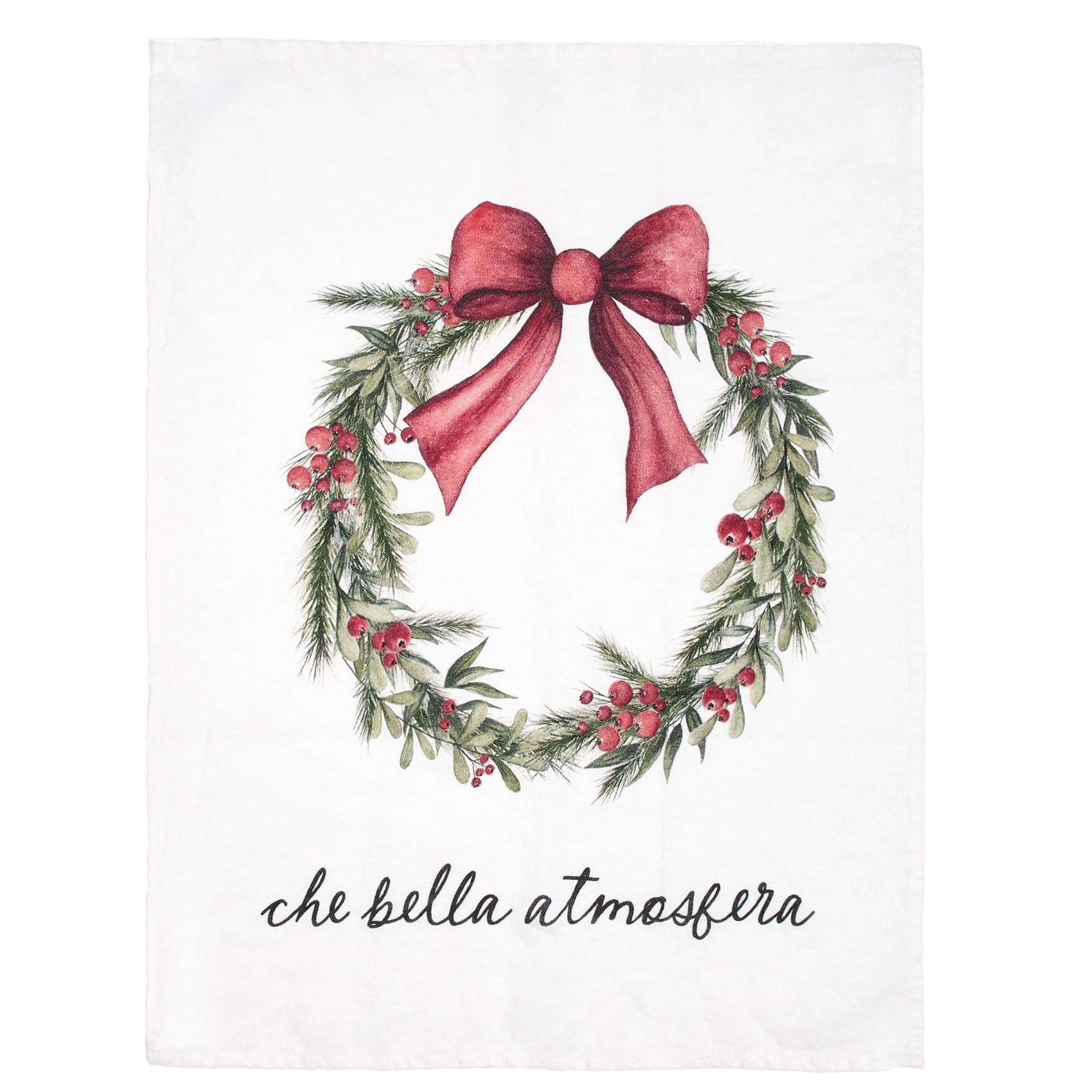 SERVIETTE DE CUISINE « QUELLE BELLE AMBIANCE ! » GUIRLANDE