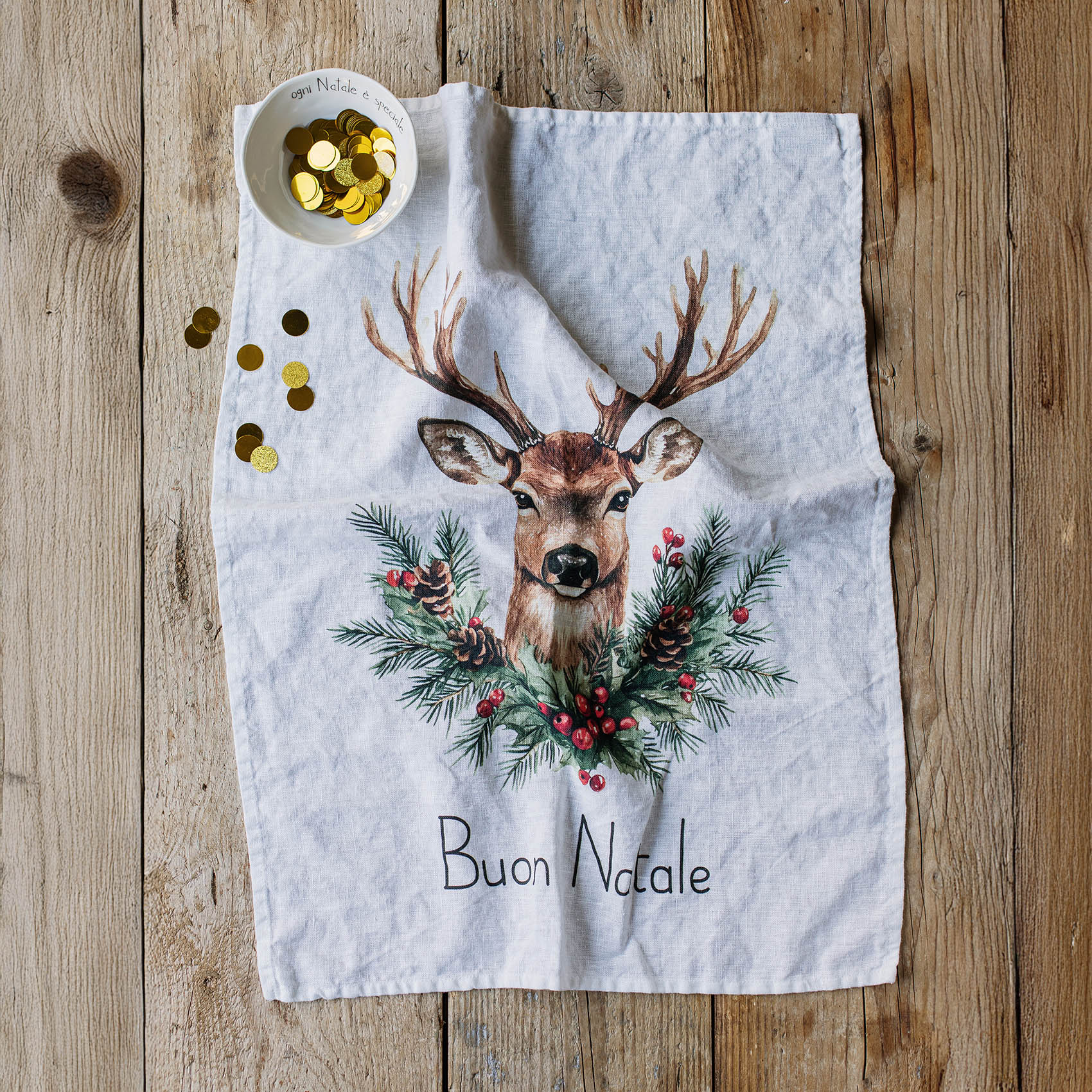 SPÜLTUCH FROHE WEIHNACHTEN HIRSCH