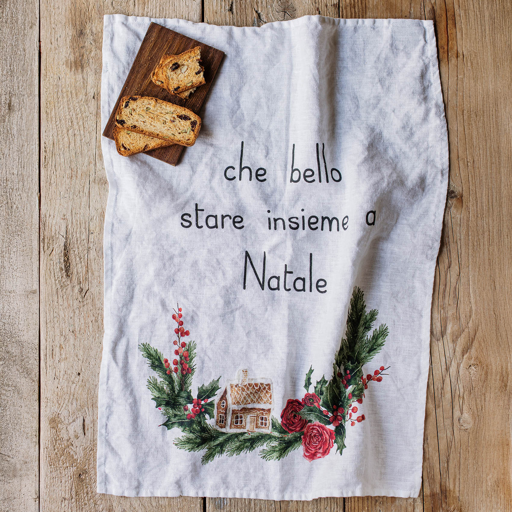 TISSU COMME C'EST AGRÉABLE D'ÊTRE ENSEMBLE À NOËL