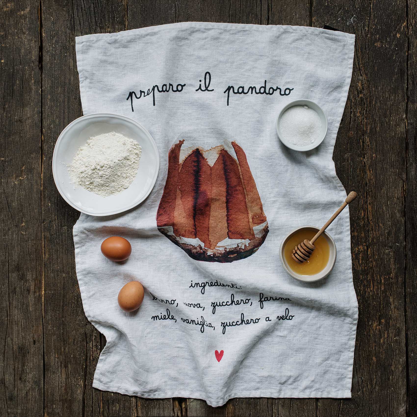 Trapo de cocina Preparo el pandoro