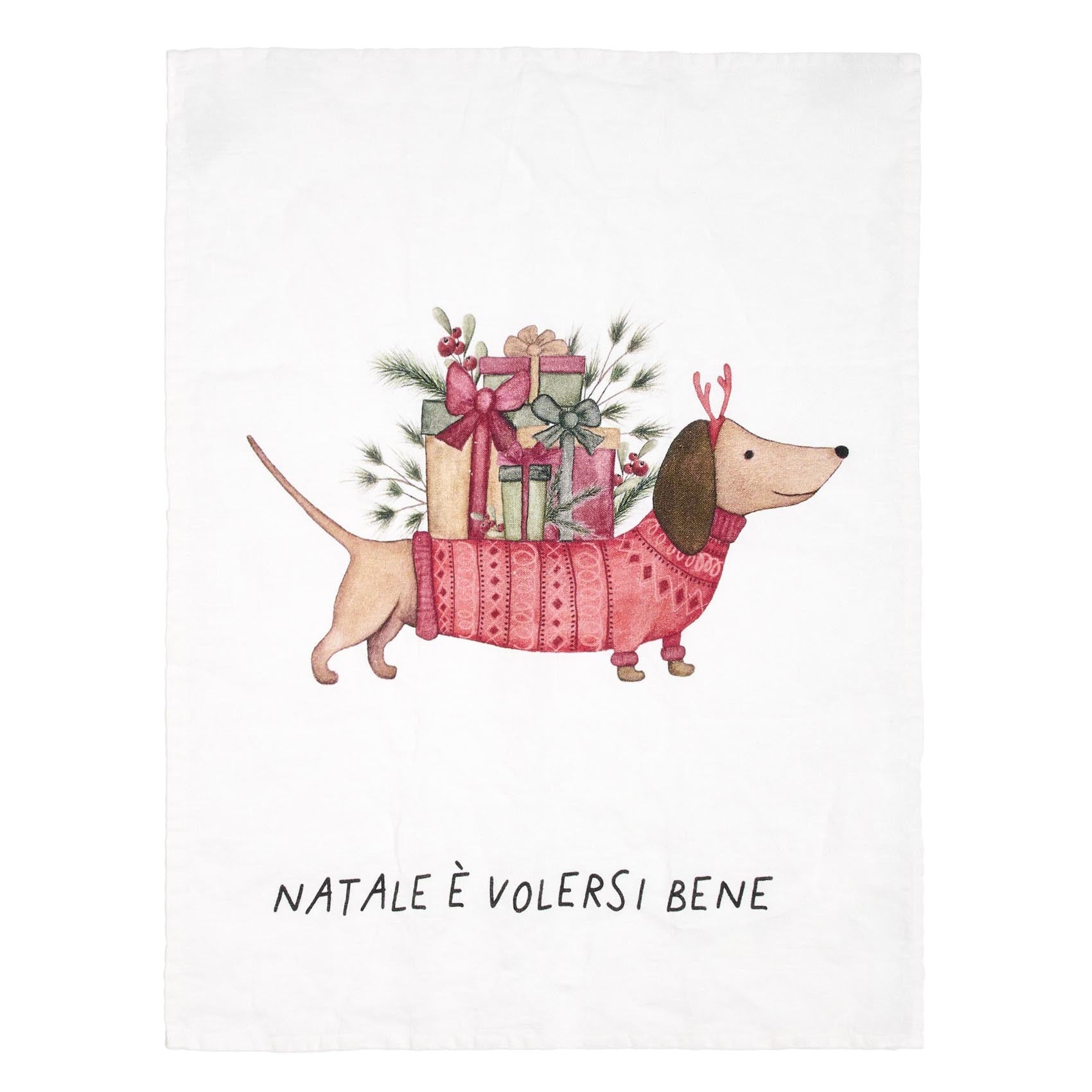 PAÑO DE COCINA DE NAVIDAD: «QUERERSE»
