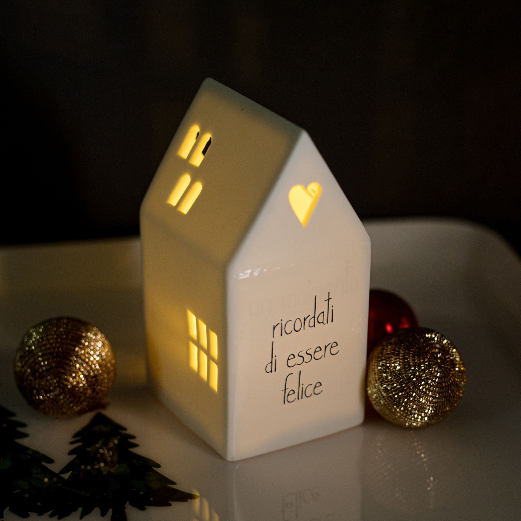 PETITE MAISON LED 7 x 6 x 12,5 - N'OUBLIE PAS D'ÊTRE HEUREUX