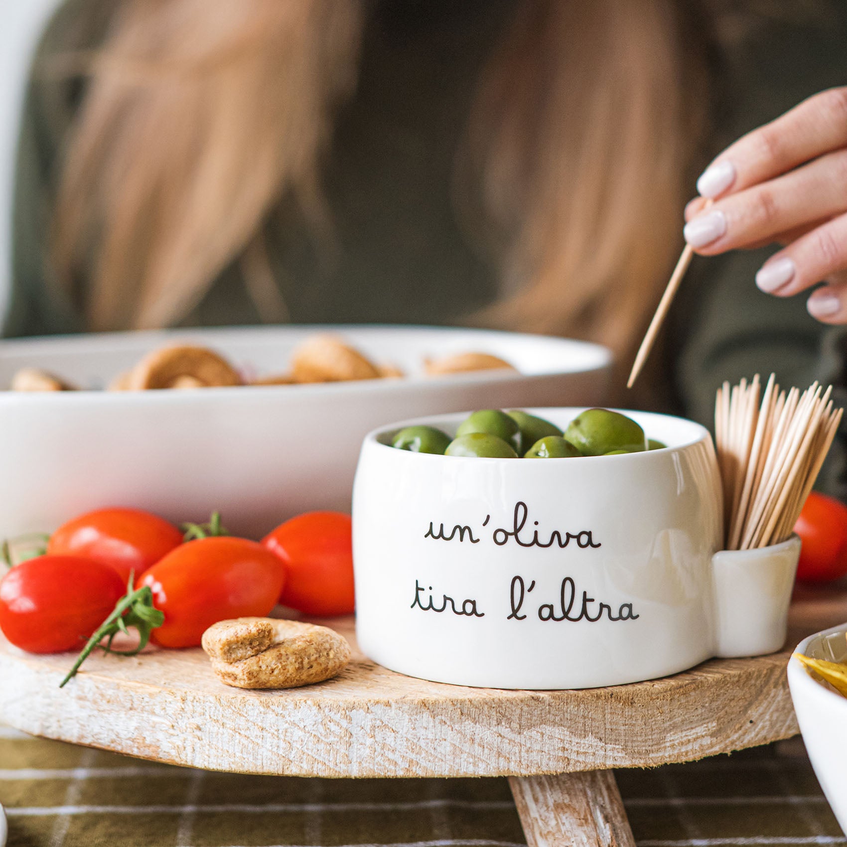 Coppetta aperitivo Un'oliva tira l'altra
