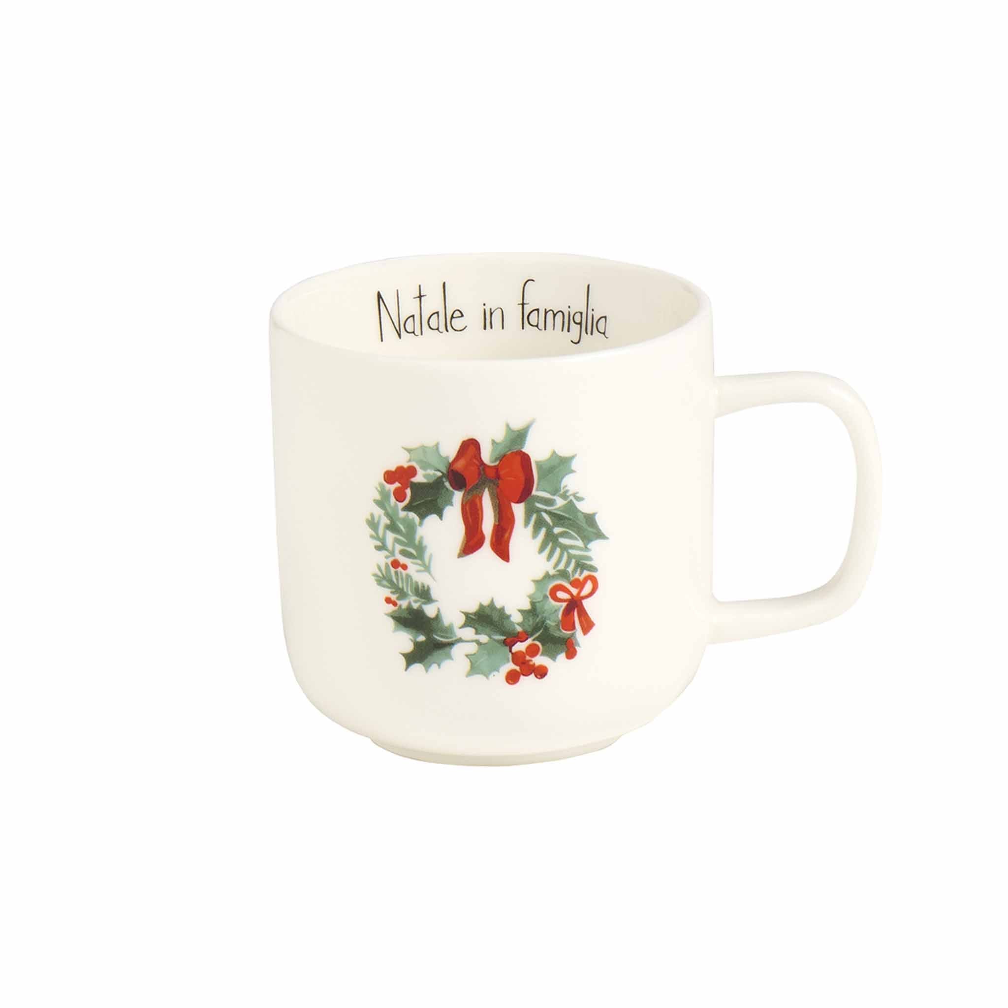 White mug Christmas in the family