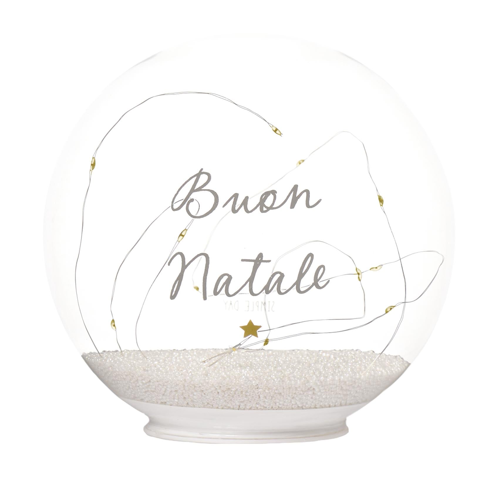 BOULE LED 18 CM JOYEUX NOËL
