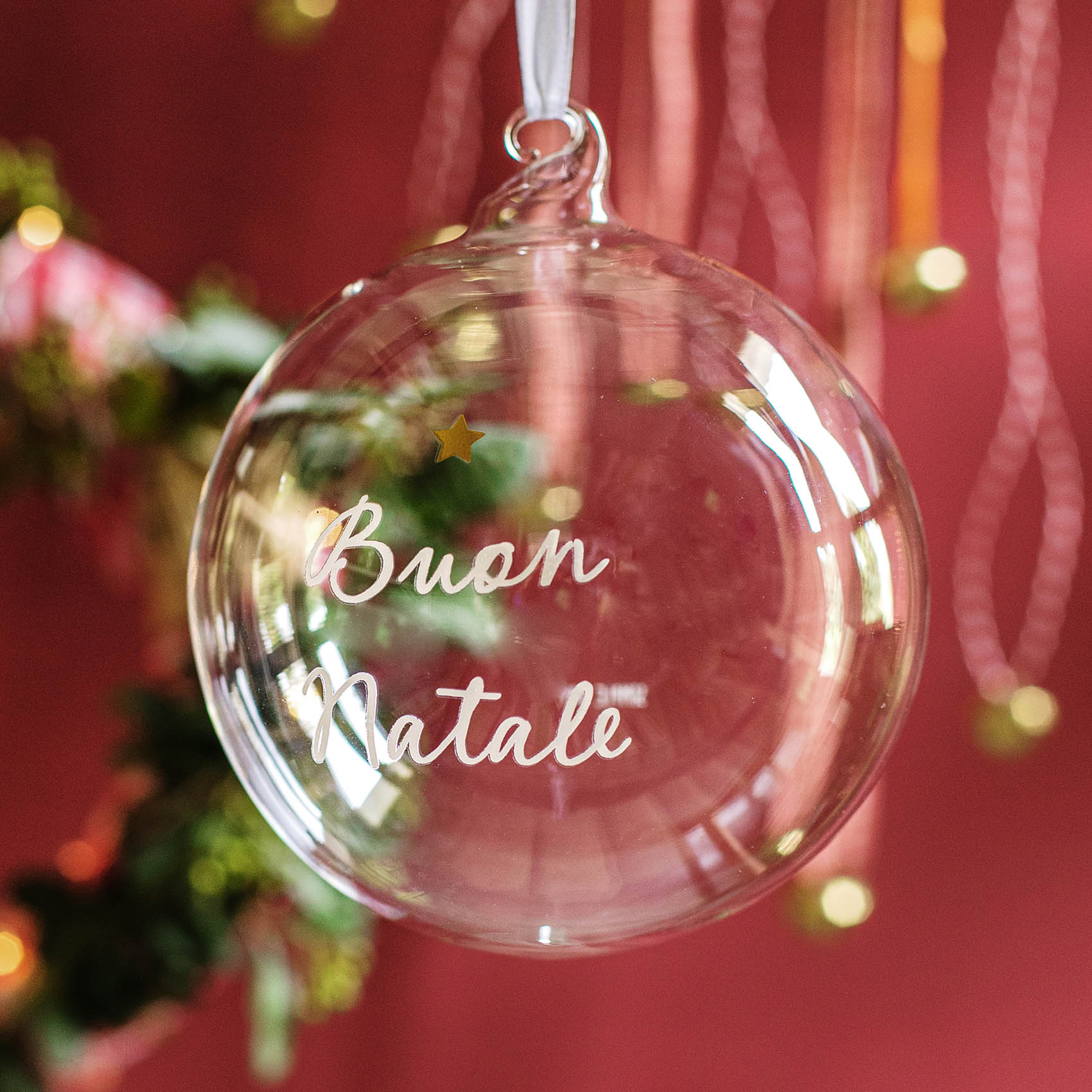 BOLITA DE 12 CM: FELIZ NAVIDAD