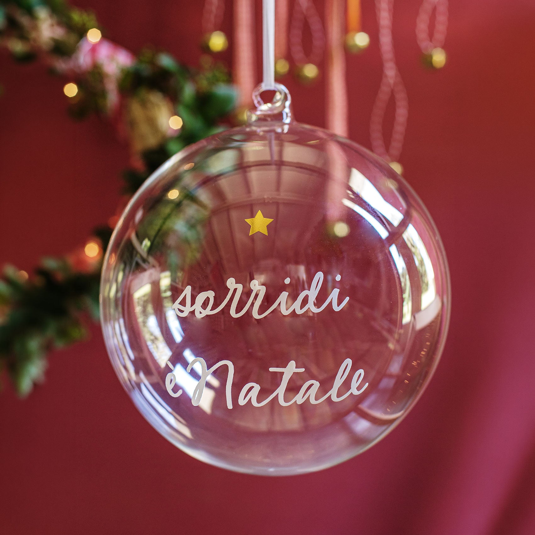 BOLITA DE 15 CM: «SONRÍE, ES NAVIDAD»