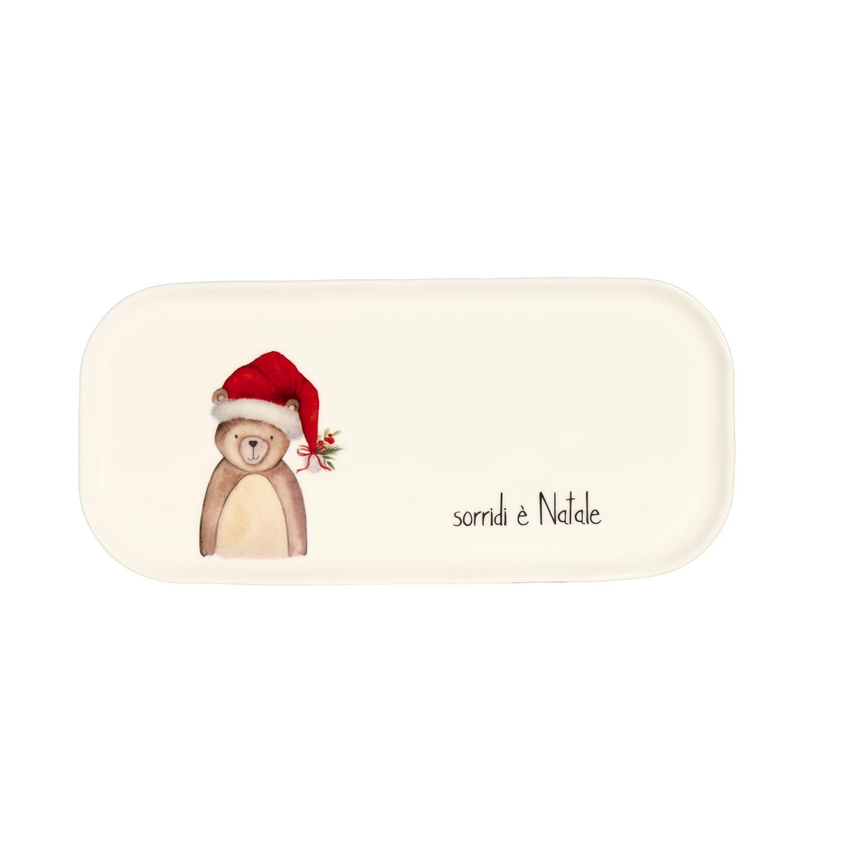 PLATO DE 31,8 x 15 CM «SONRÍE, ES NAVIDAD»