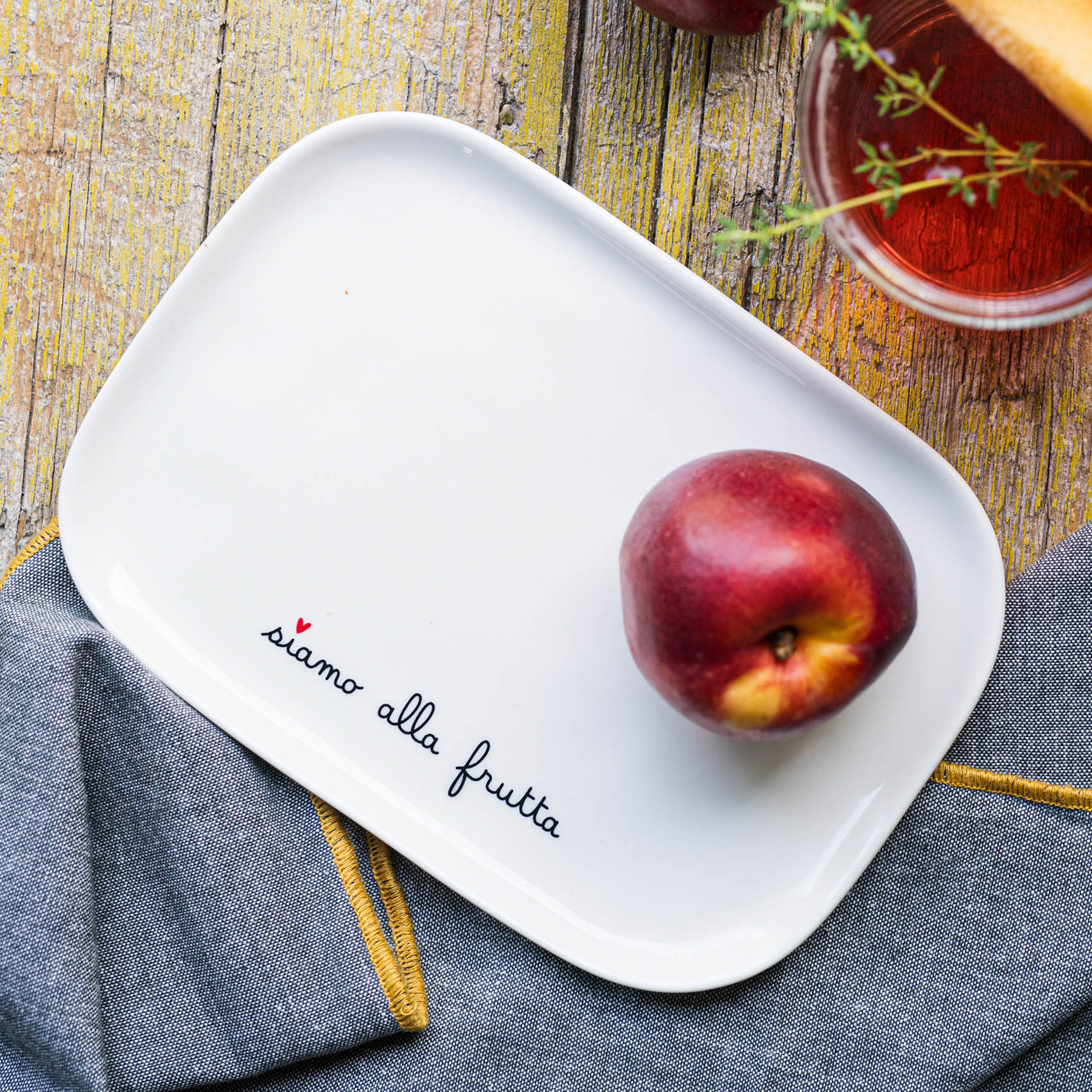 PLATO «SIAMO ALLA FRUTTA» 21 x 15 cm