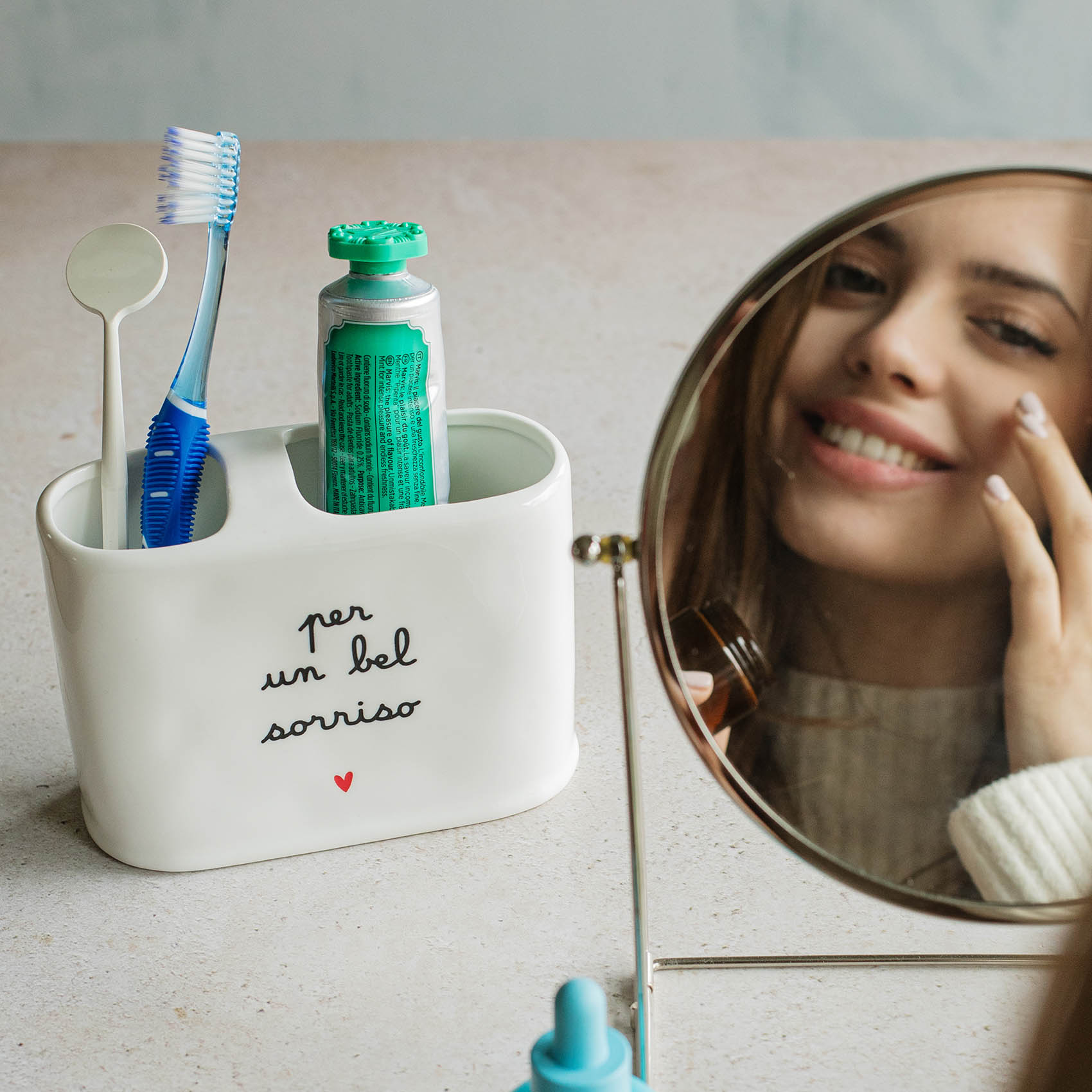 Portaspazzolino XL Per un bel sorriso