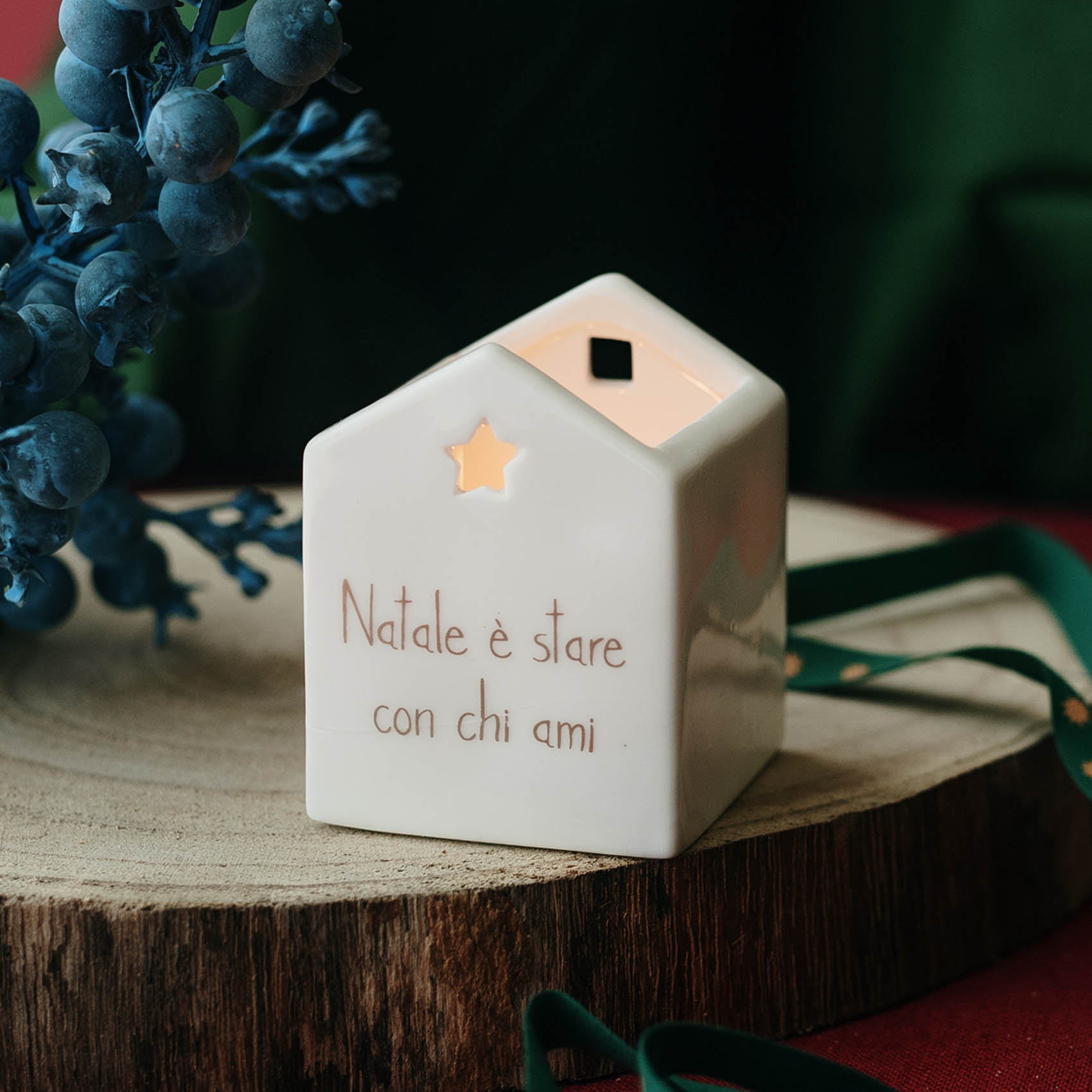 PORTATLIGHT 5x5xH6,5 WEIHNACHTEN BEDEUTET, MIT DENEN ZUSAMMEN ZU SEIN, DIE MAN LIEBT