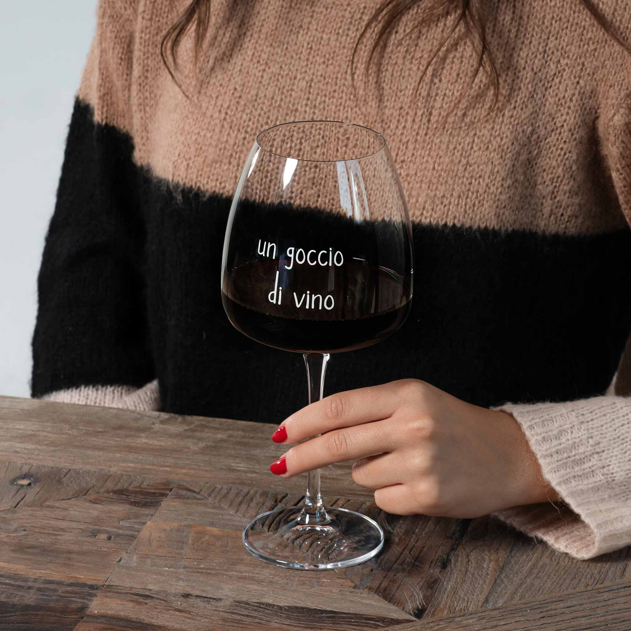 Set 2 calici vino Un goccio di vino — Simple Day