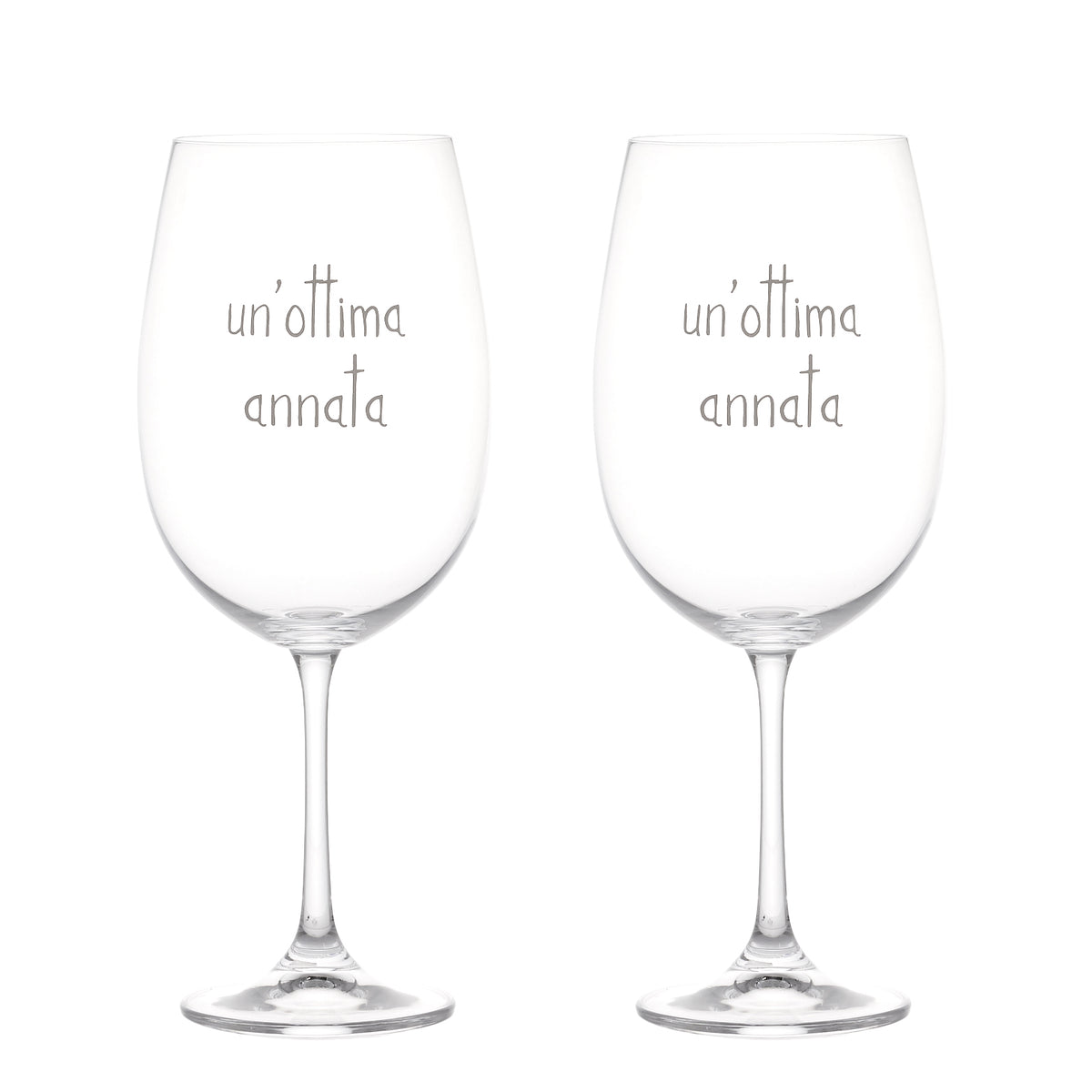Set Di 2 Calici Da Champagne In Vetro Con Scritta 'It's Mimosa, Not Mimosa' - 230 Ml - Altezza 23,5 Cm