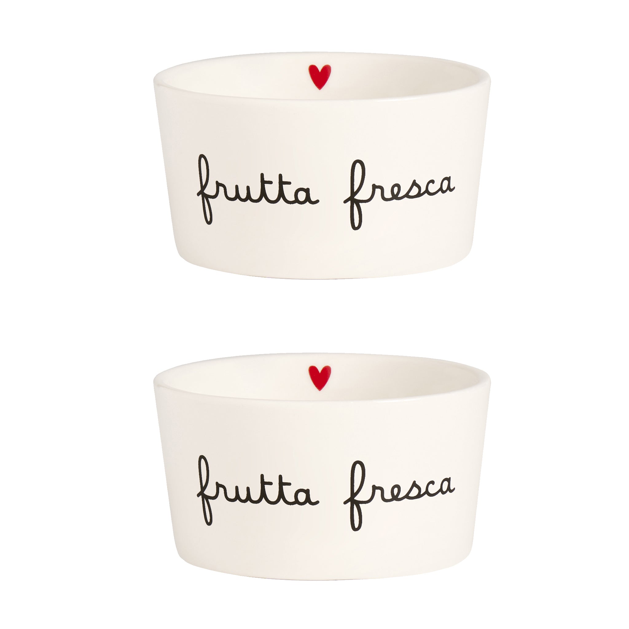 Set 2 Coppette in gres Frutta fresca