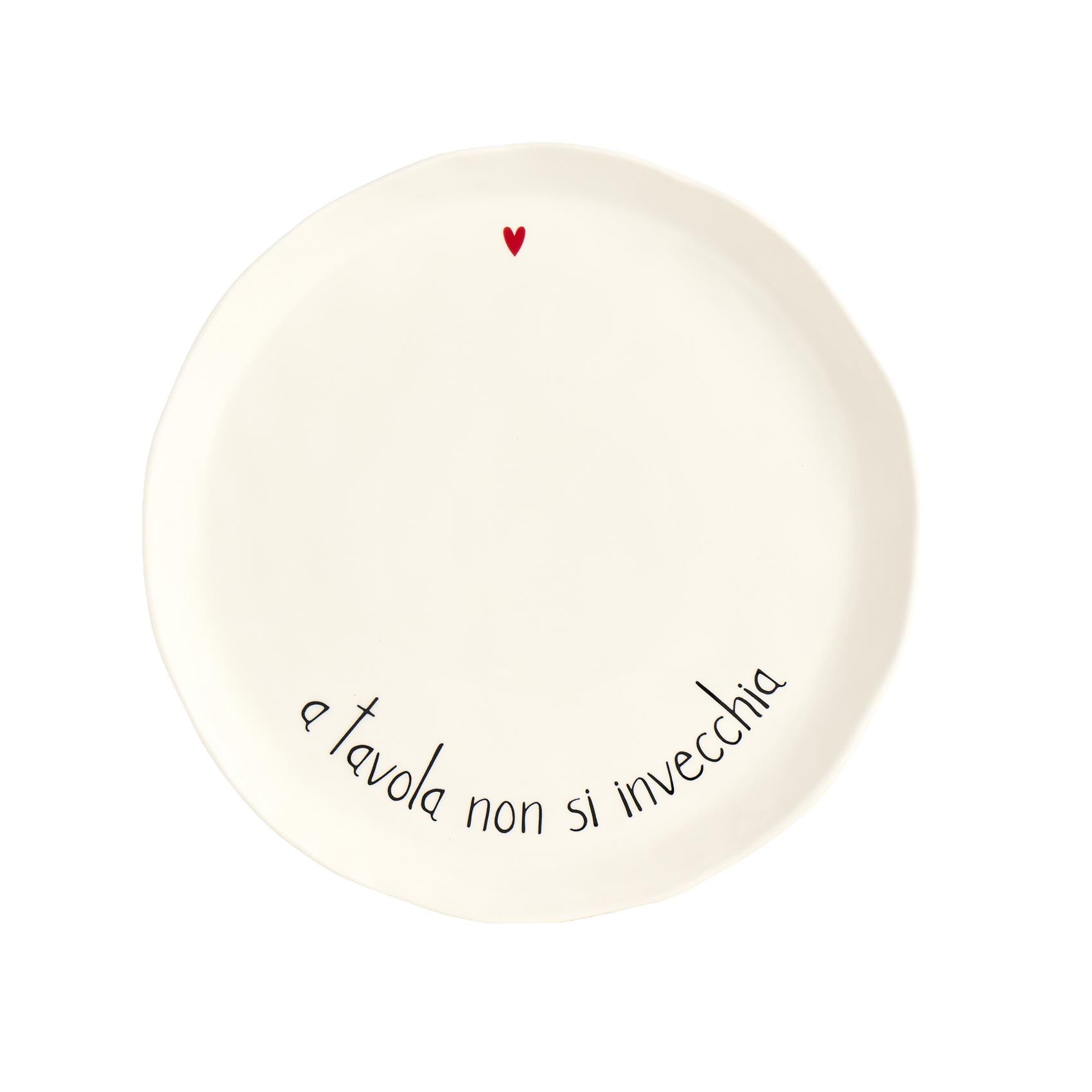 LOT DE 2 ASSIETTES PLATES : À TABLE, ON NE VIEILLIT PAS