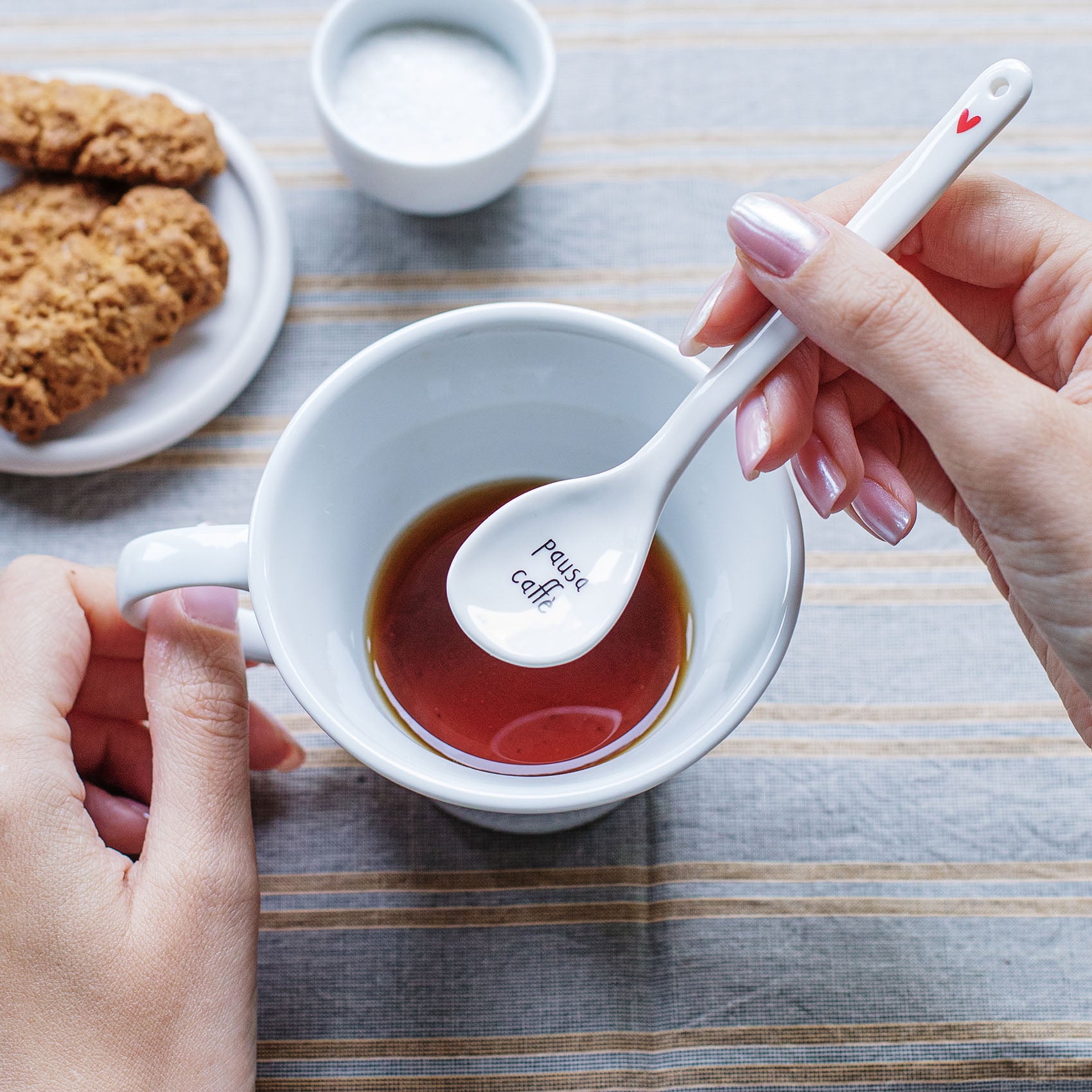 JUEGO DE 3 CUCHARILLAS DE 13 CM «PAUSA CAFÉ»