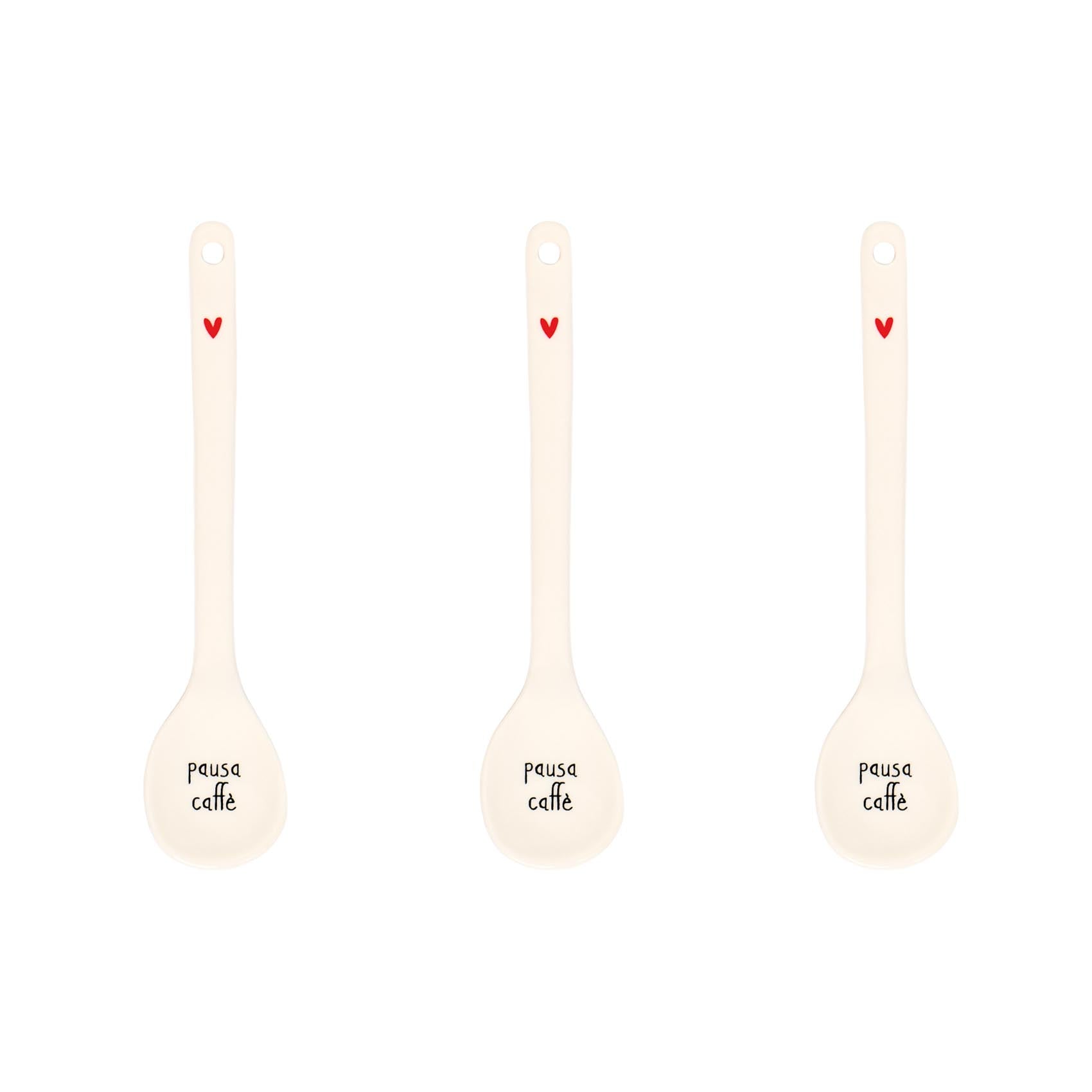 JUEGO DE 3 CUCHARILLAS DE 13 CM «PAUSA CAFÉ»