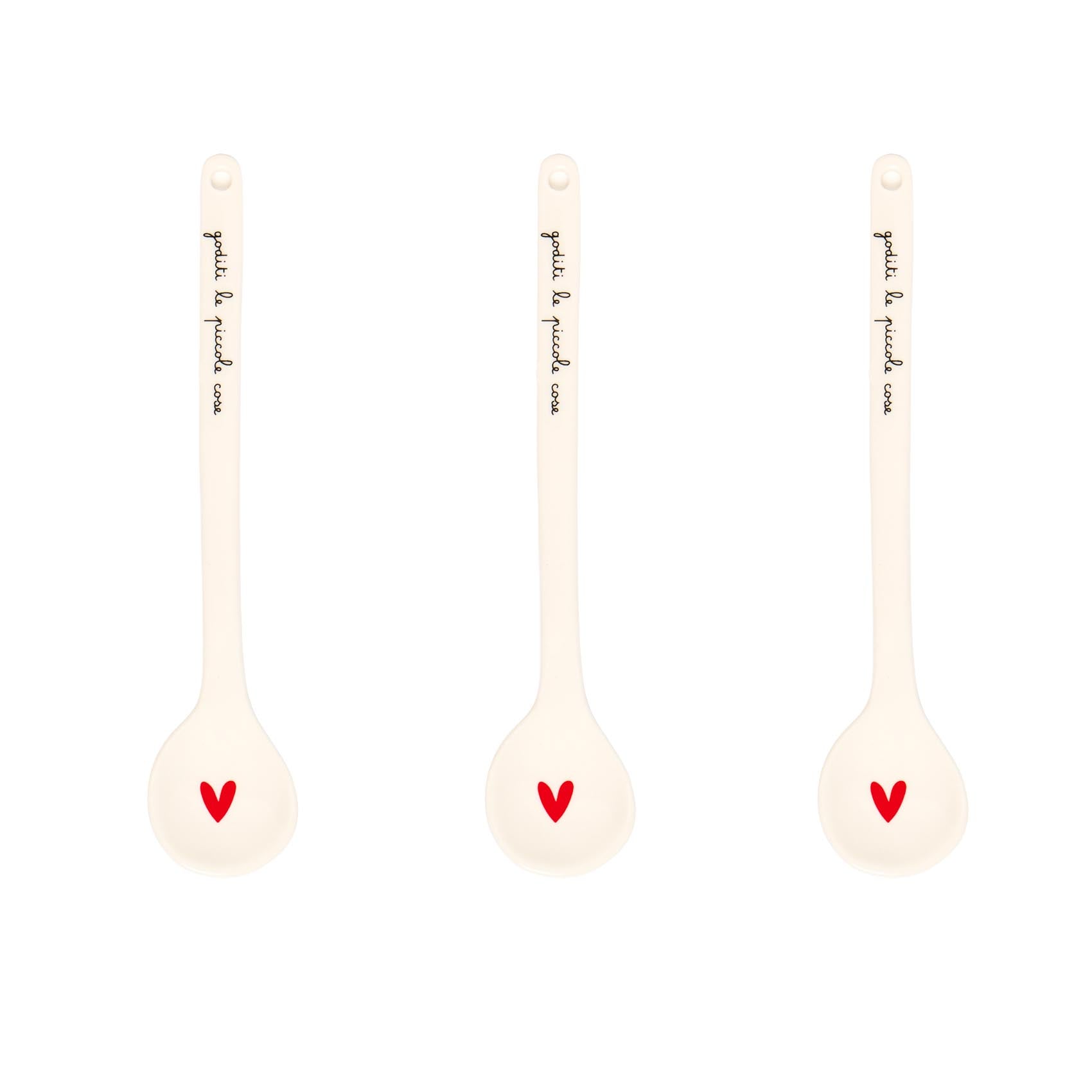 Set di 3 cucchiaini Goditi le piccole cose - 16 cm