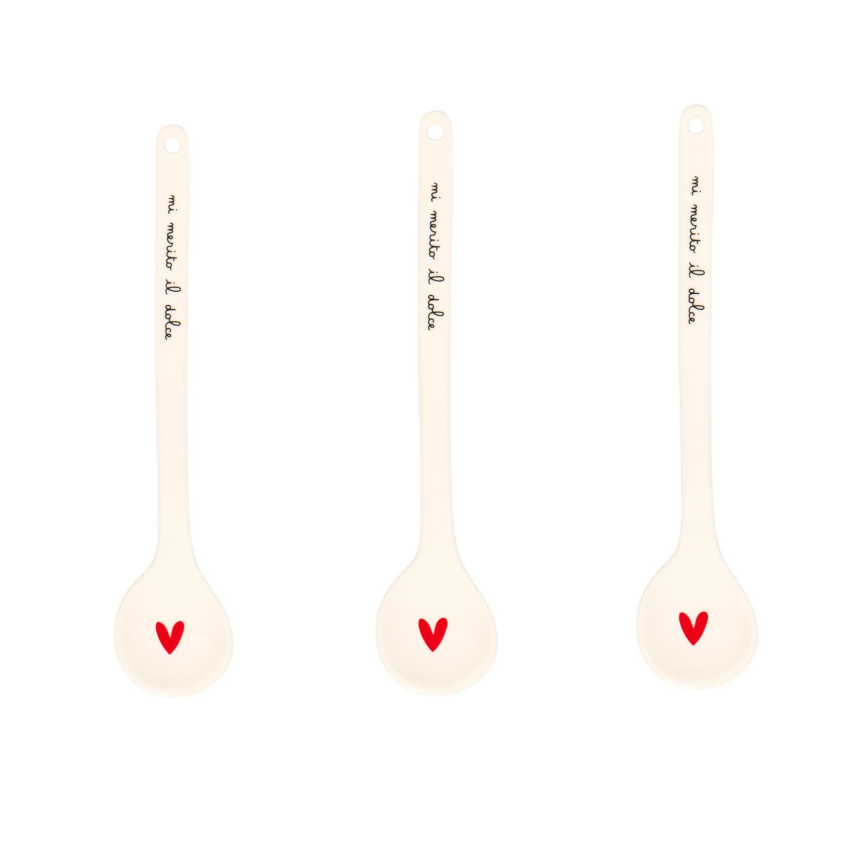 Set di 3 cucchiaini Mi merito il dolce - 16 cm