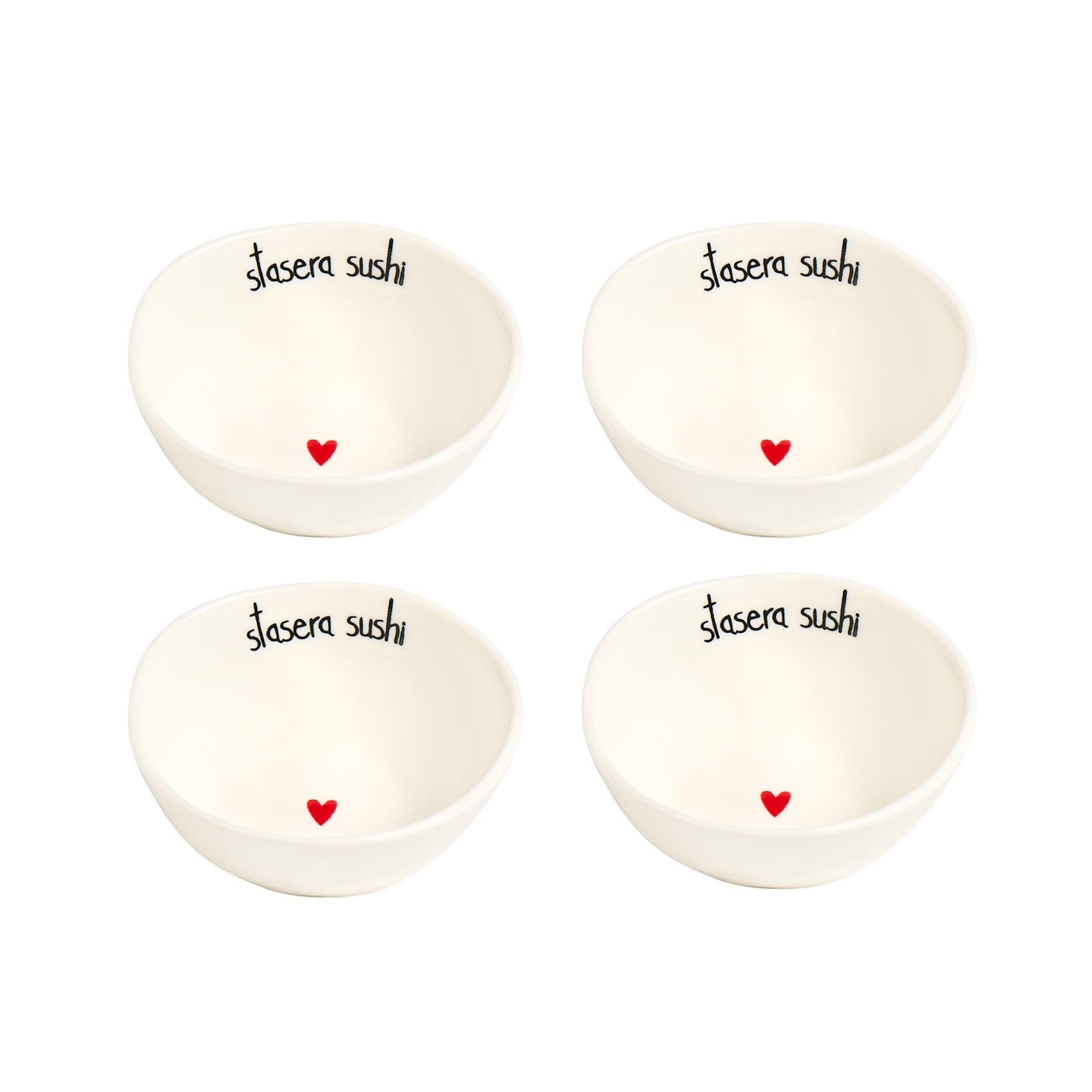 Set 4 Coppette in gres Stasera sushi