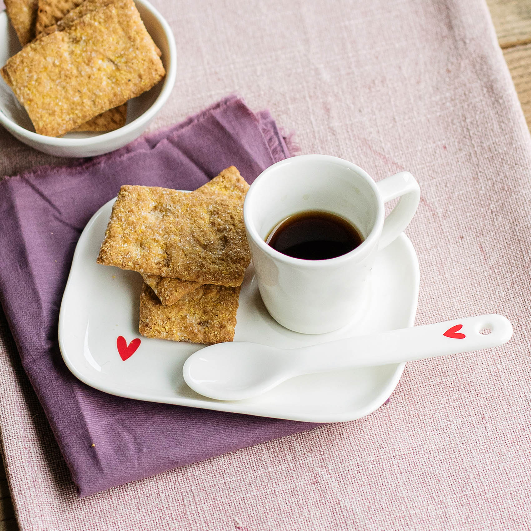 SET 2 PLATES FOR TZ. ESP. RED HEART